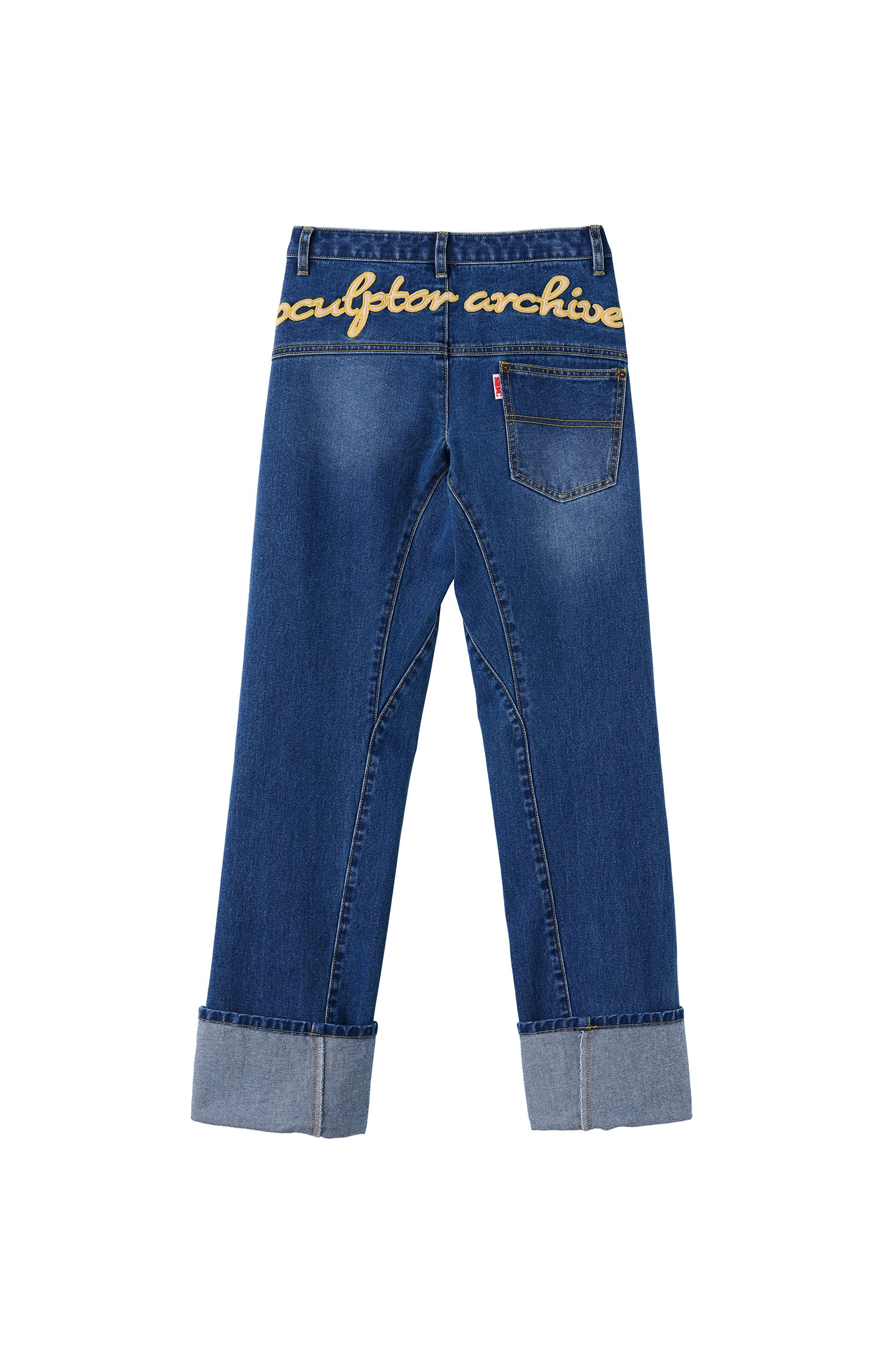 Applique Roll-Up Denim Brushed Indigo