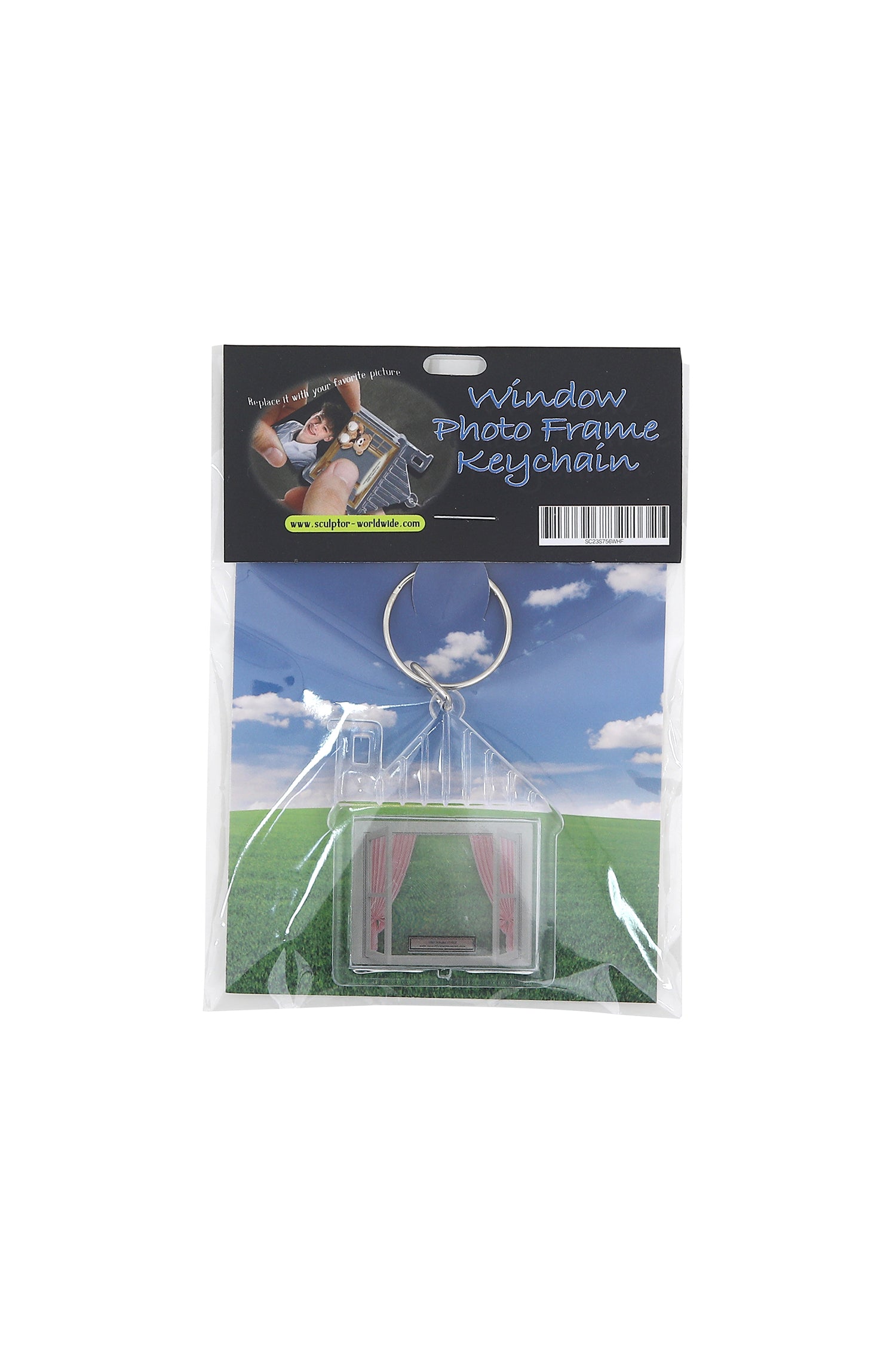 Window Photo Frame Keychain Bow Curtain Window