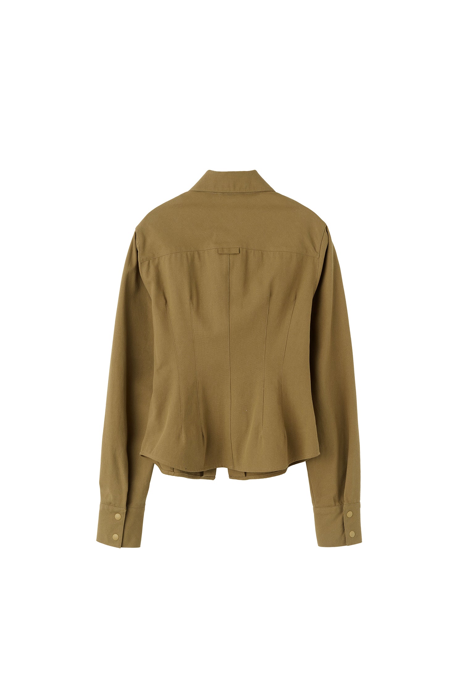 Cotton Zip-Up Jacket Soft Brown