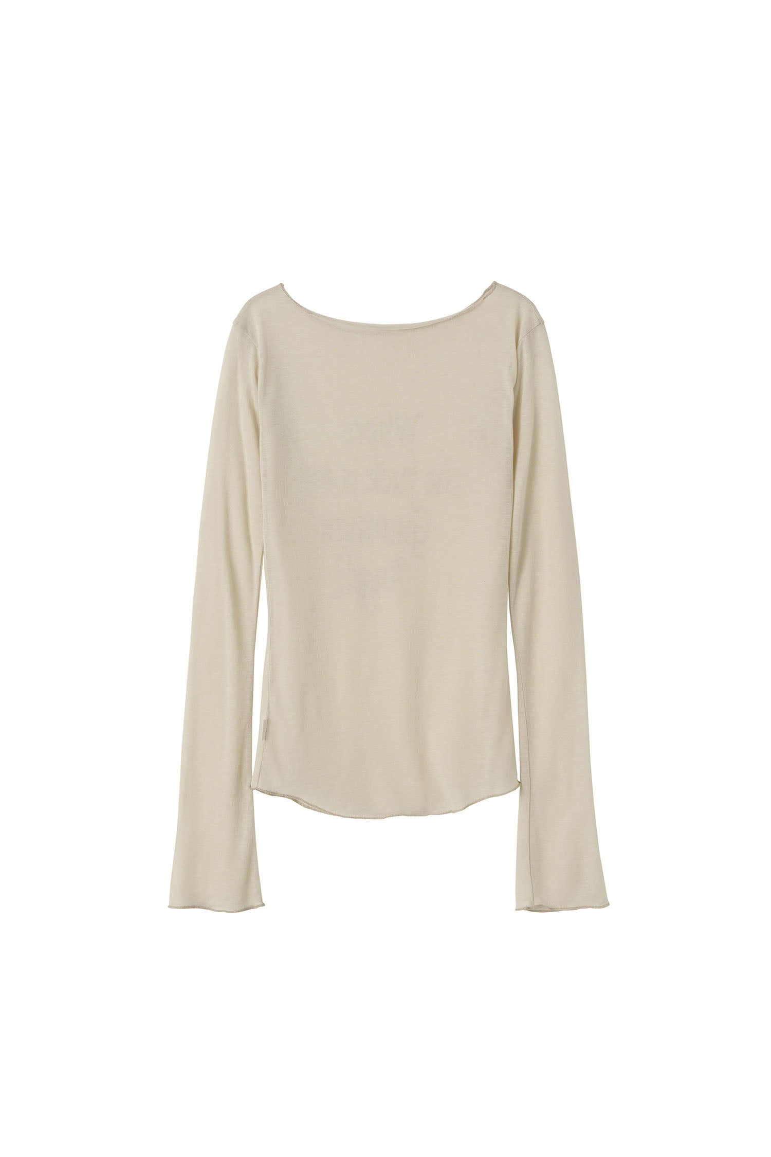 Lettering Tencel T-shirt Cream