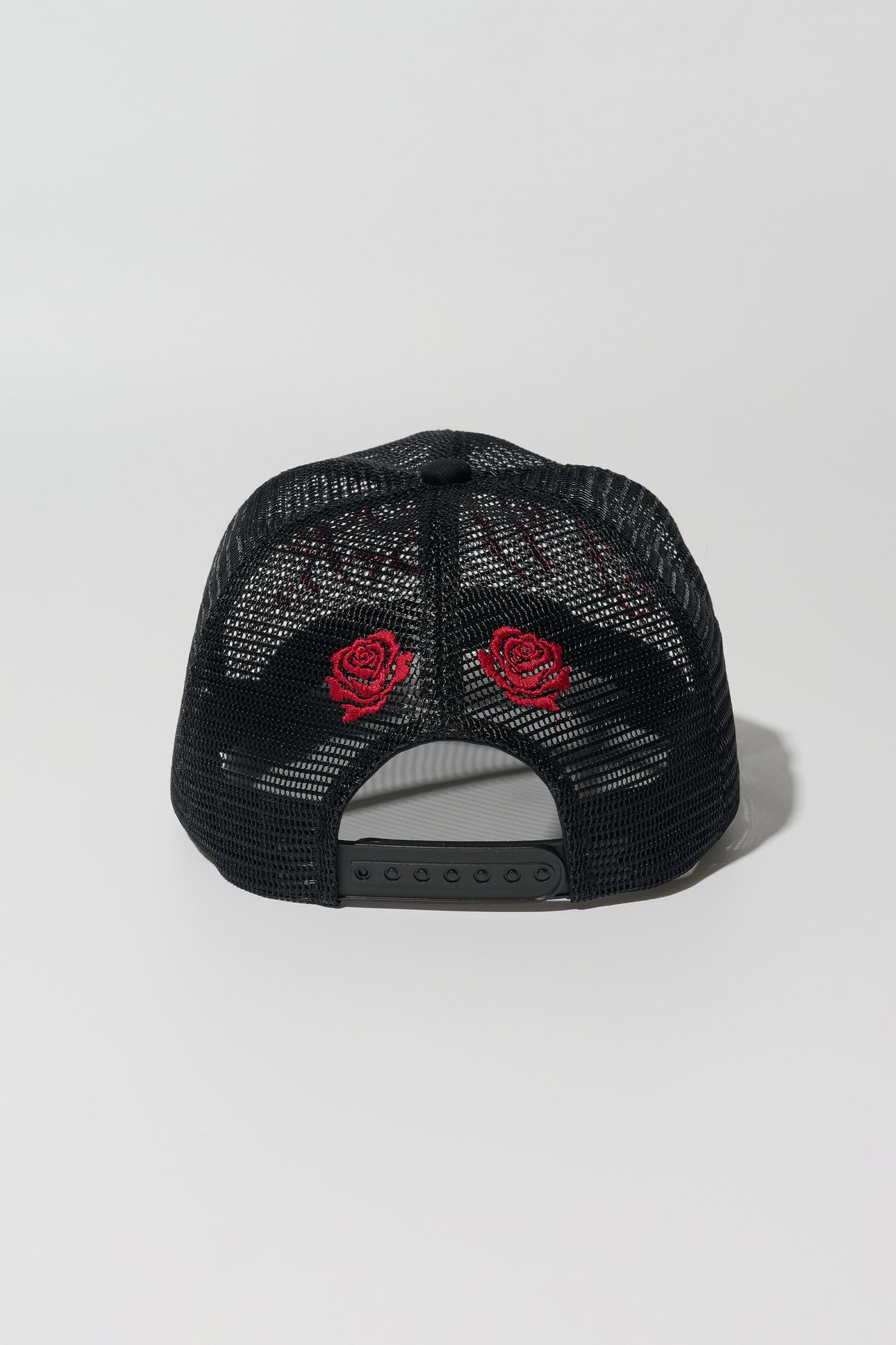Cross Stitch Mesh Cap Black