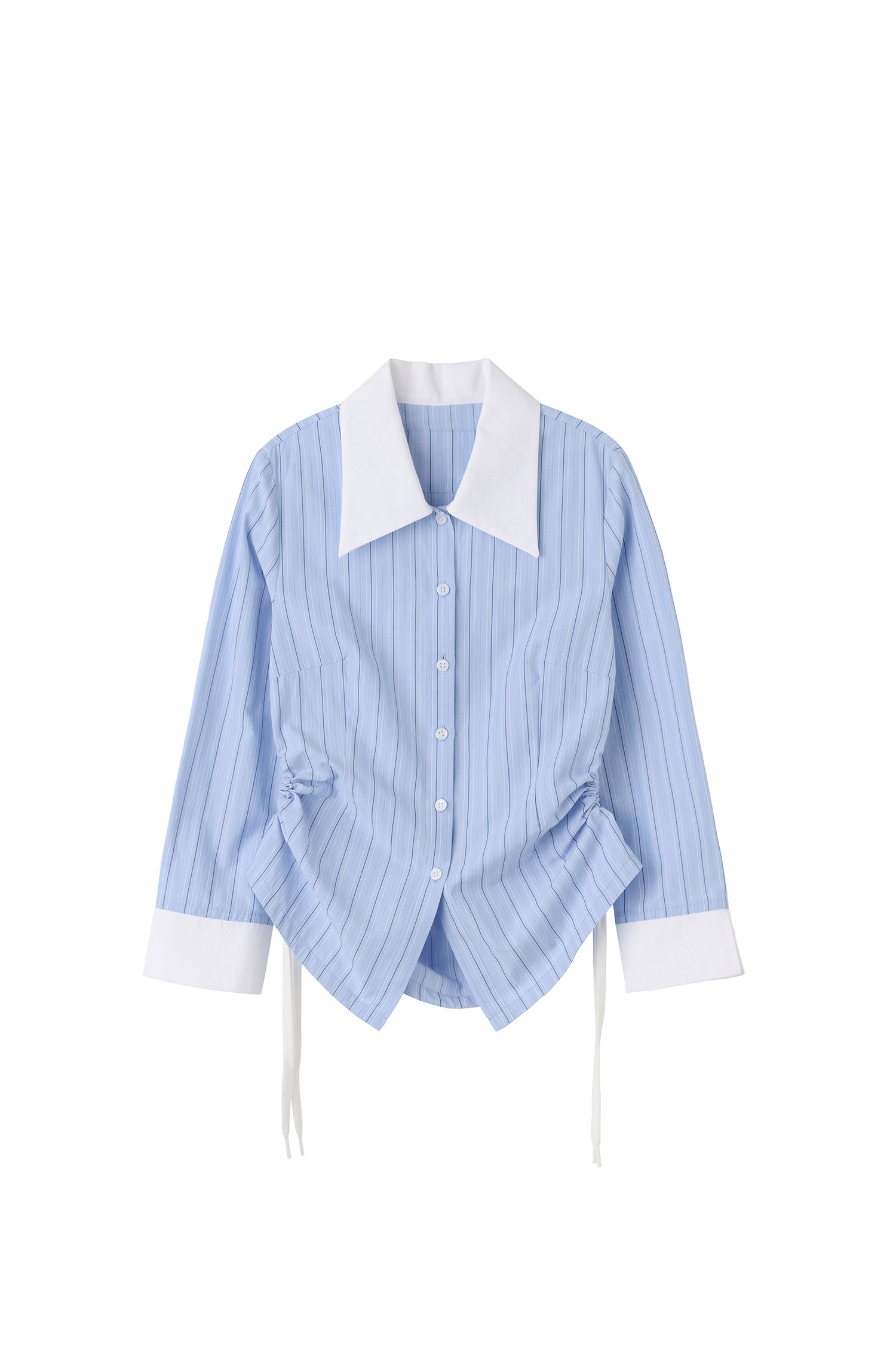 Shoelace Shirring Shirt Classic Blue