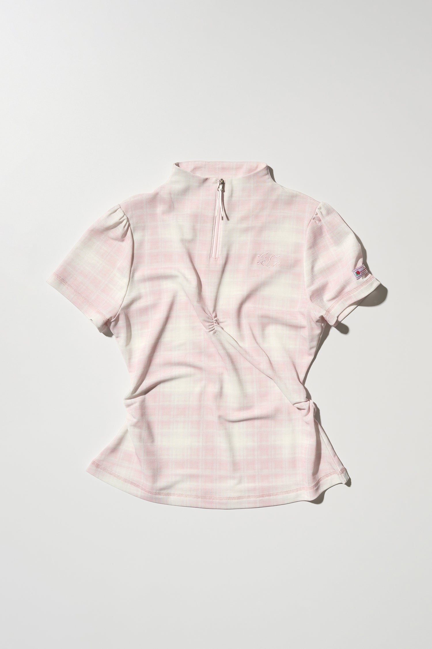 Geek Half Zip-Up Pale Pink