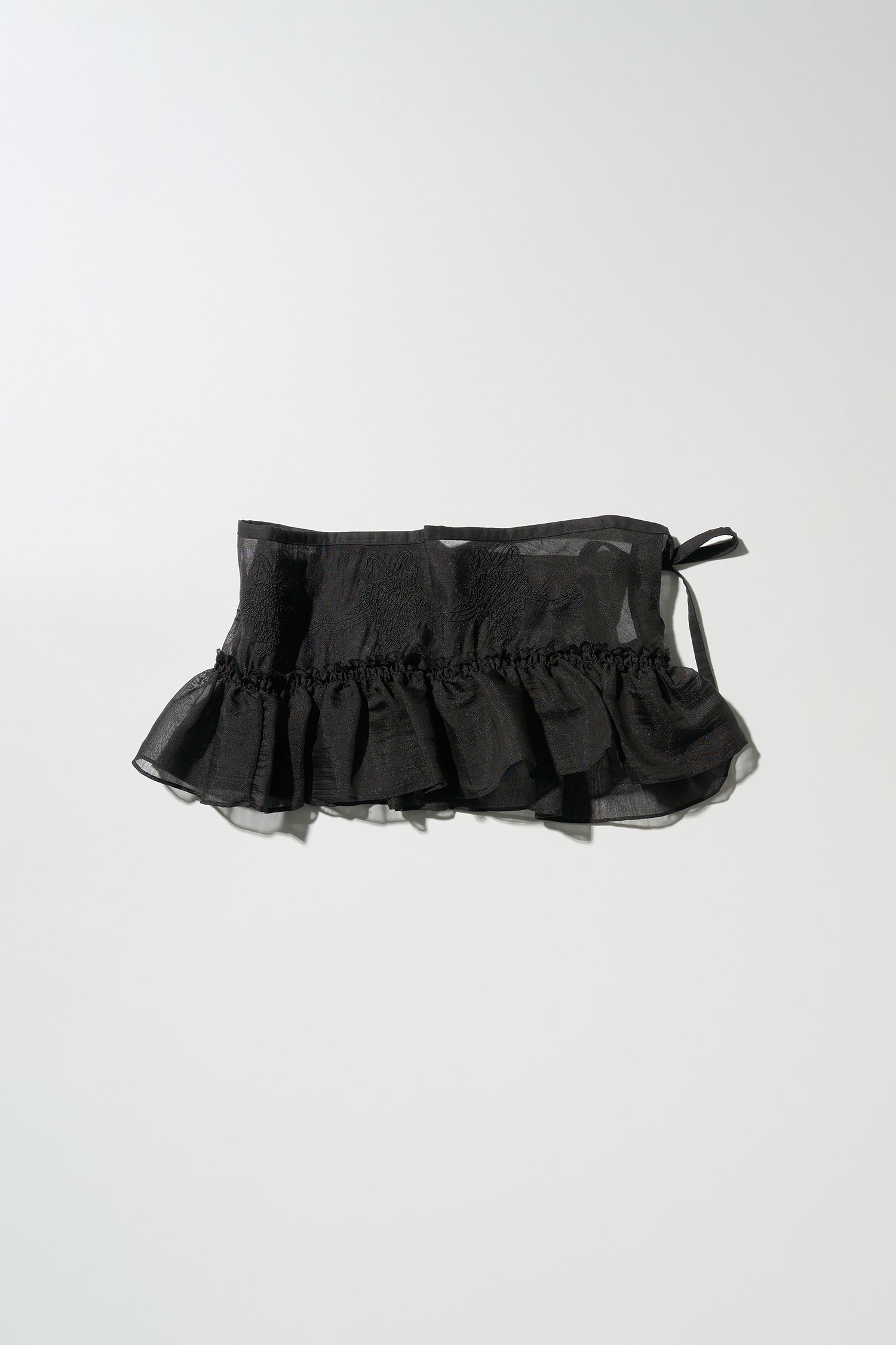 Peekaboo Micro Sheer Skirt Black Sheer