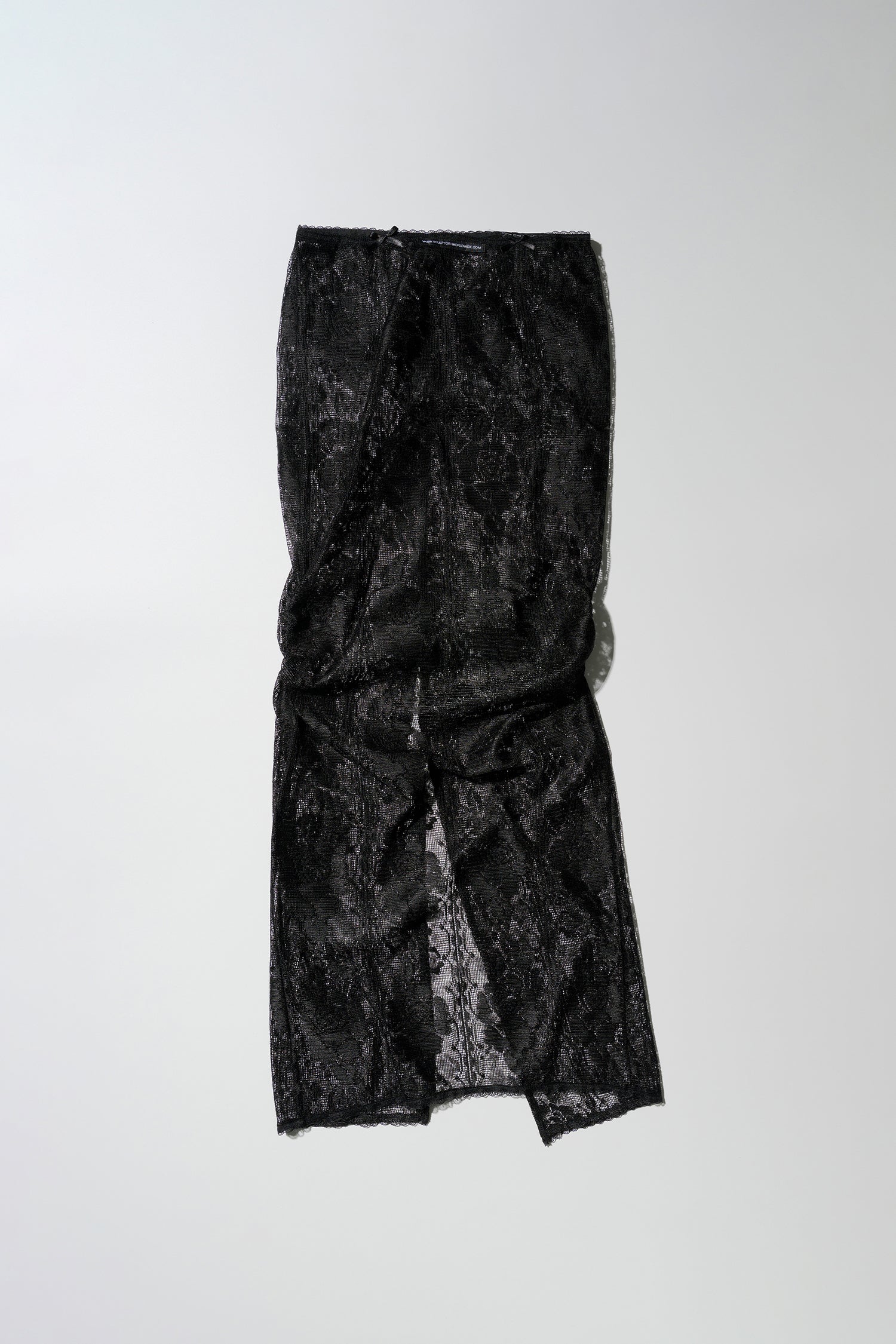 Table Cloth Maxi Skirt Glossy Black