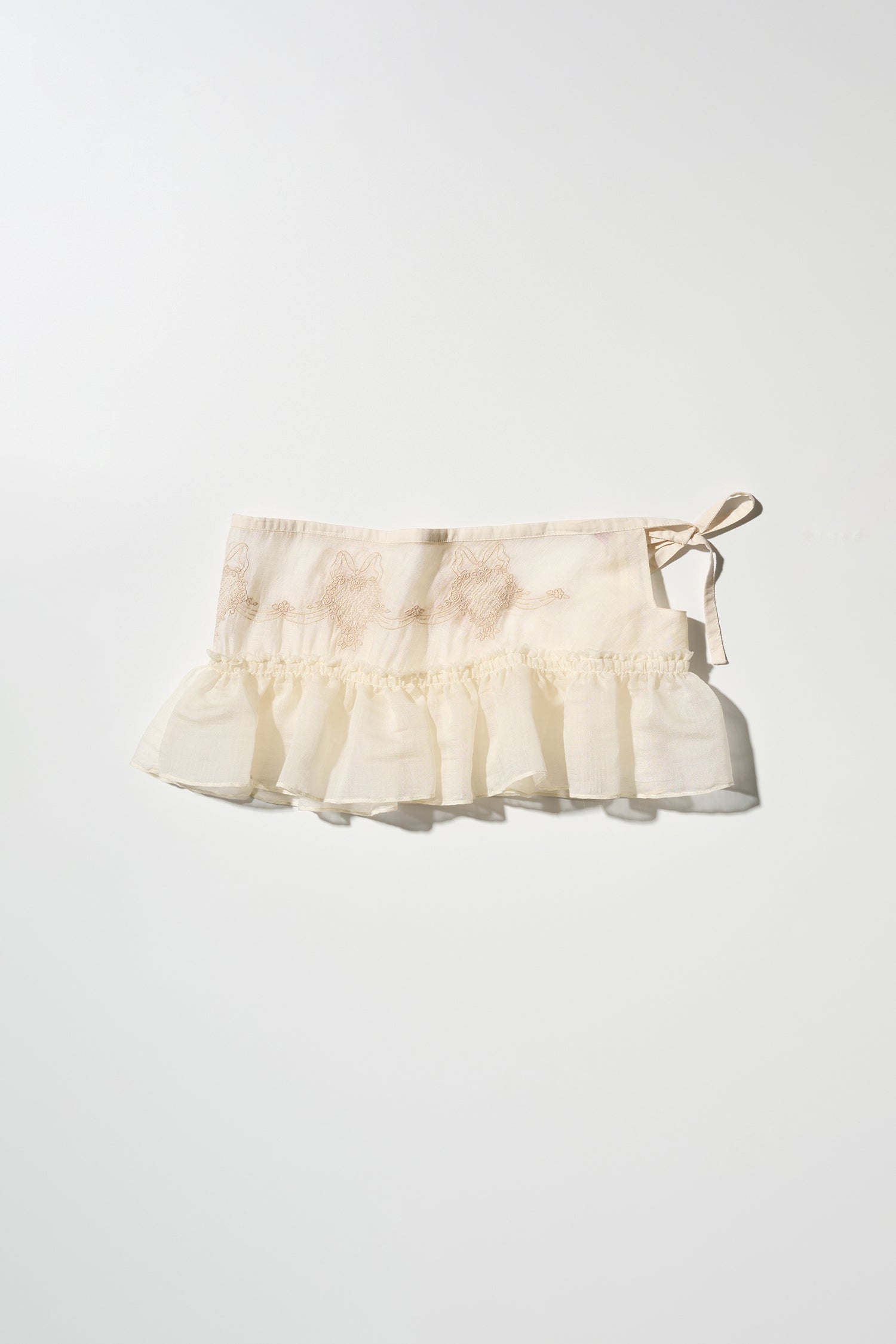 Peekaboo Micro Sheer Skirt Raw Ivory