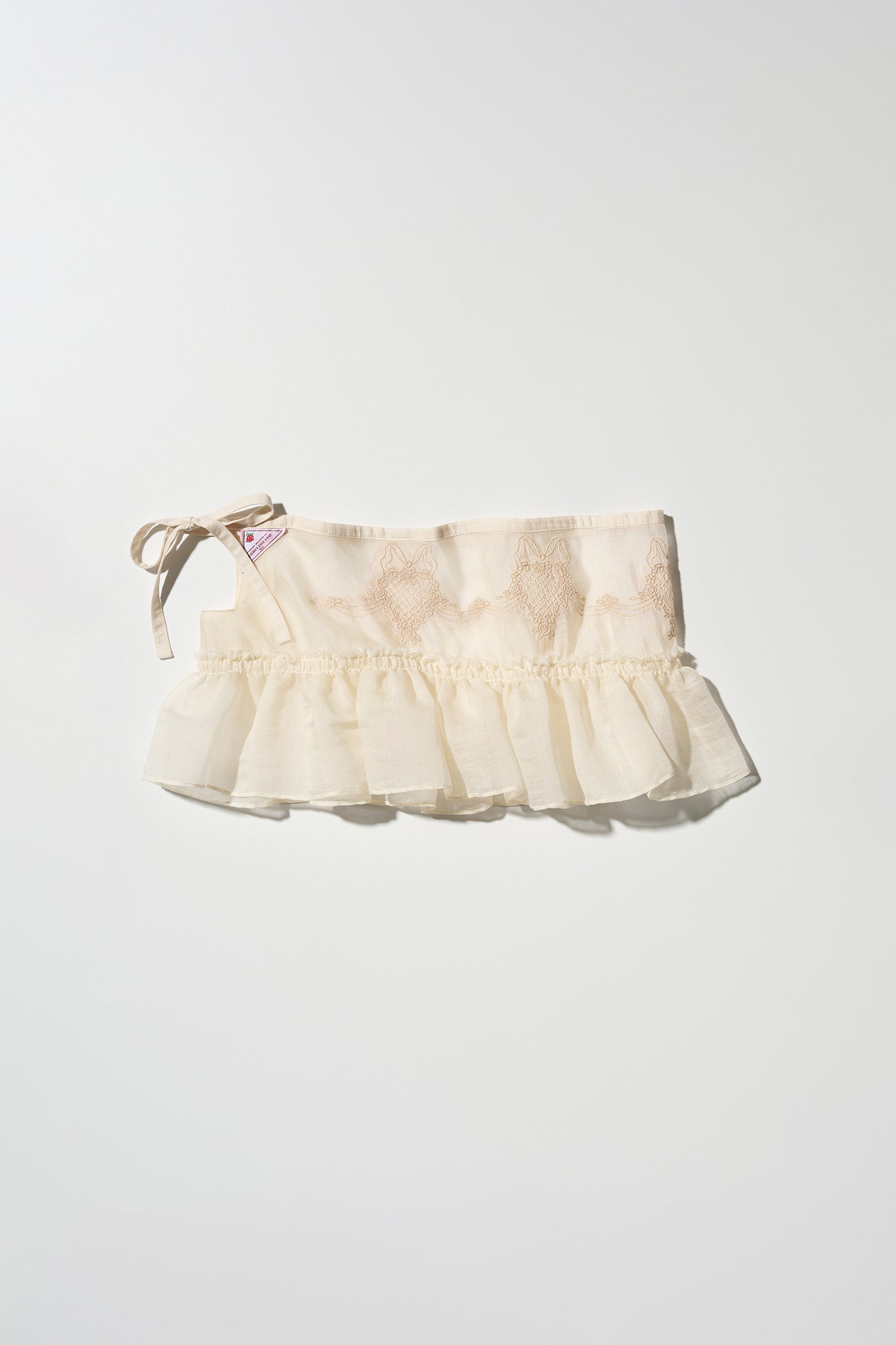 Peekaboo Micro Sheer Skirt Raw Ivory