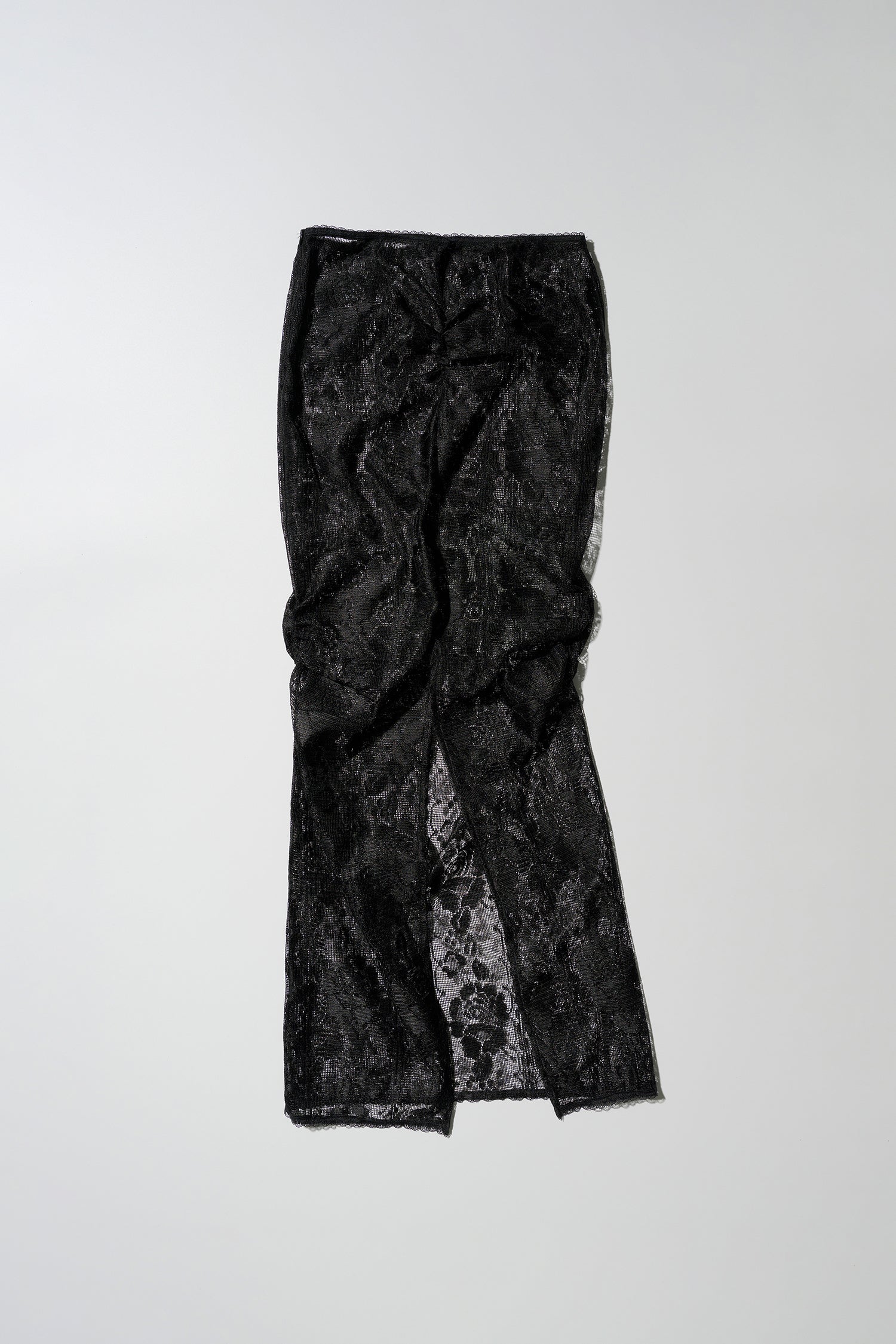 Table Cloth Maxi Skirt Glossy Black