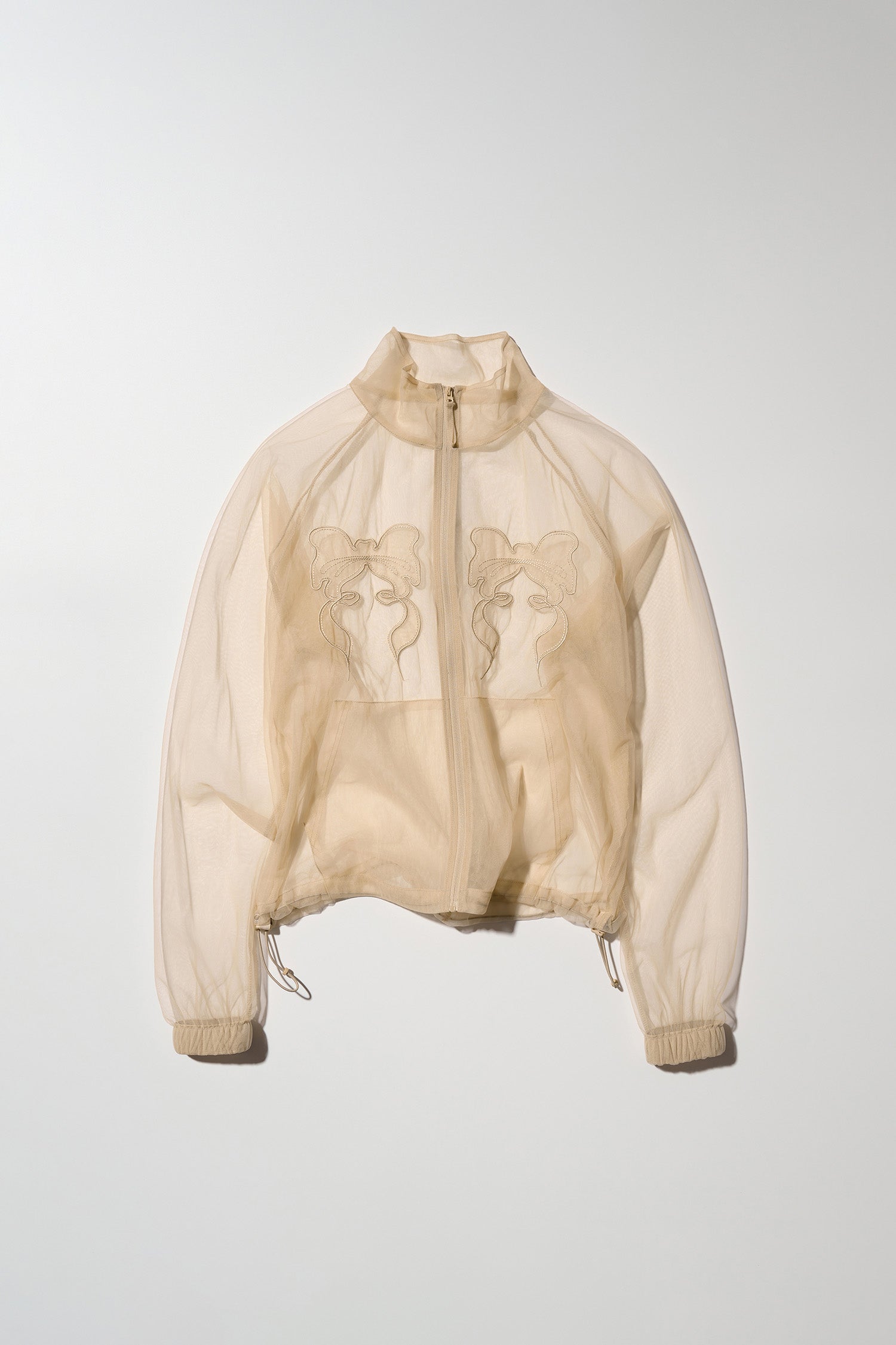 Mesh Sheer Zip-Up Jacket Skin