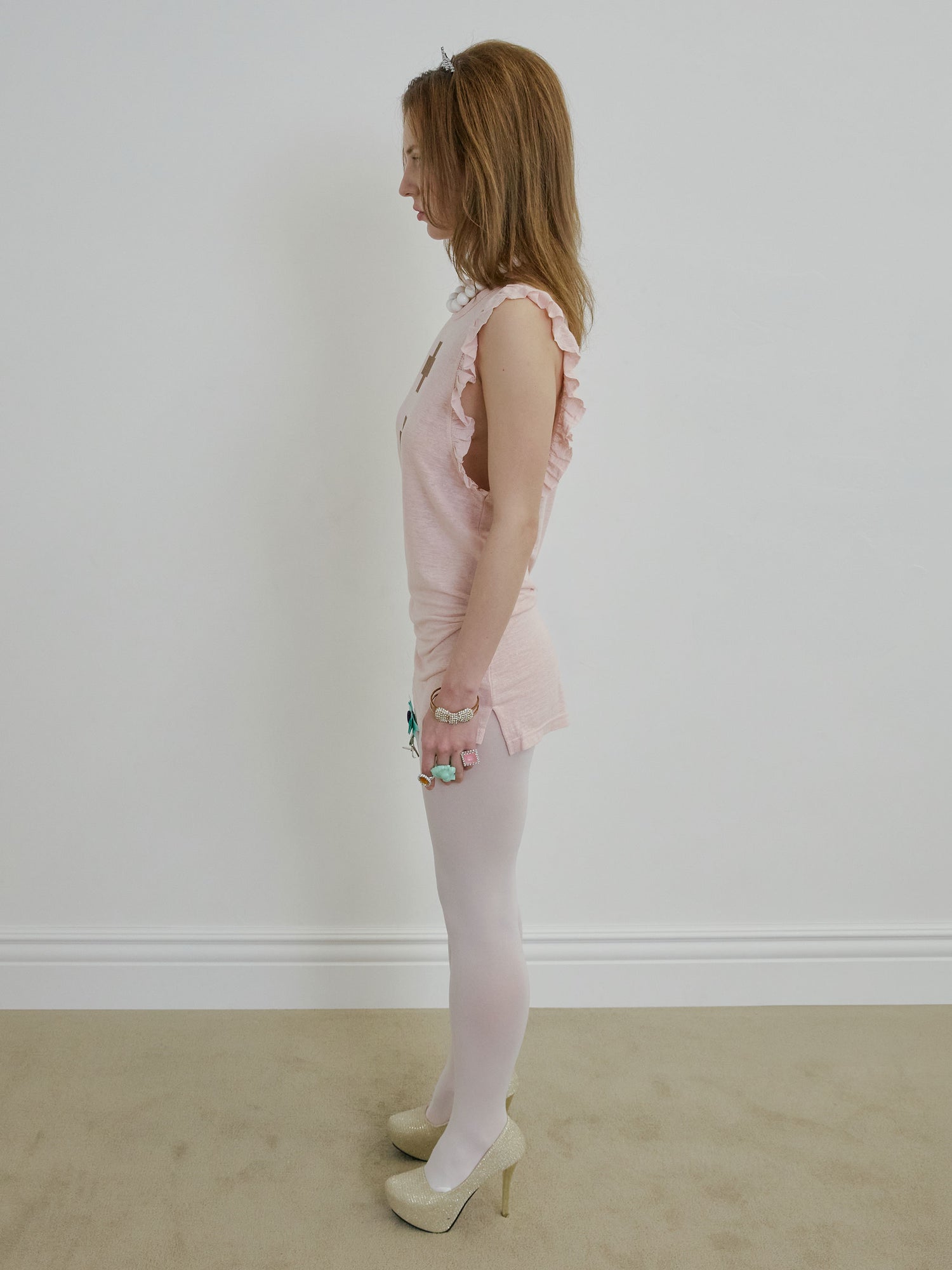 Emergency Muscle Tank Top Pale Pink