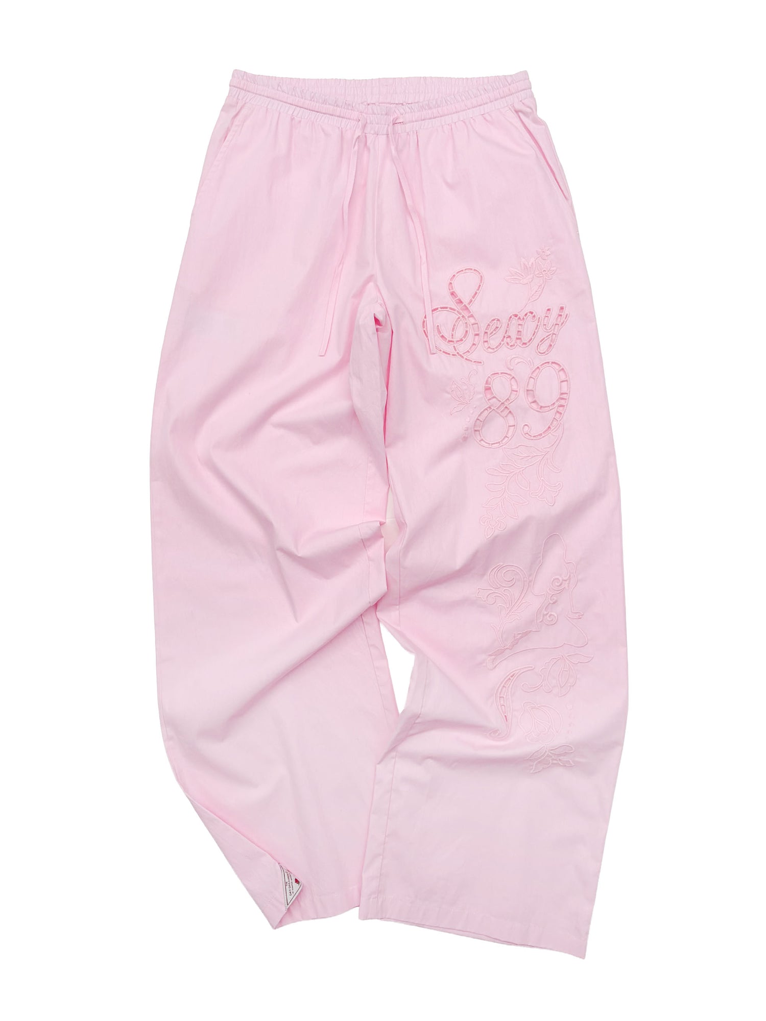 Eyelet Embroidery Pants Pink