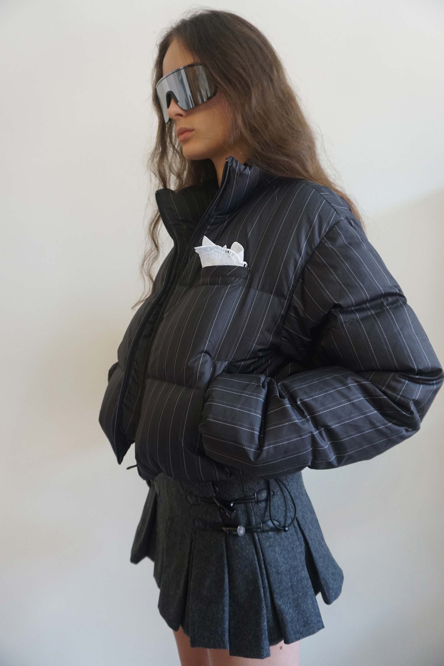 So Demure Cropped Puffer Down Faded Black