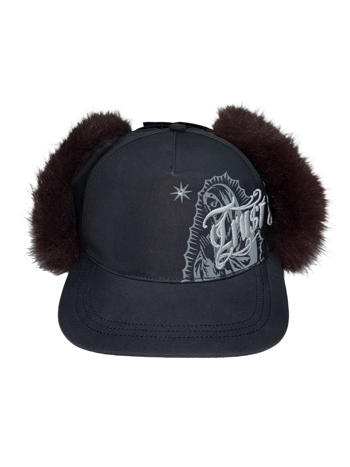 Faithless Twill Earflap Cap Black