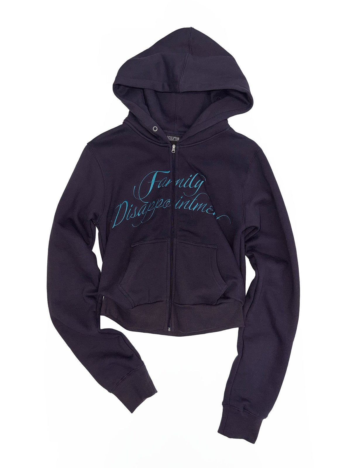 Family Disappointment Hooded Zip-Up Deep Purple