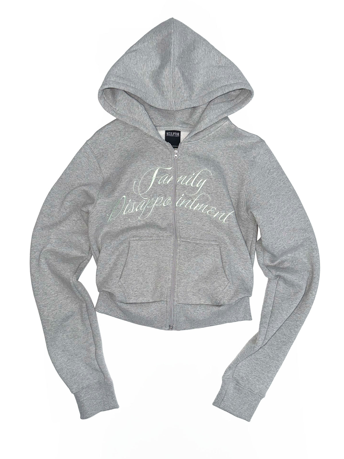 Family Disappointment Hooded Zip-Up Melange Gray