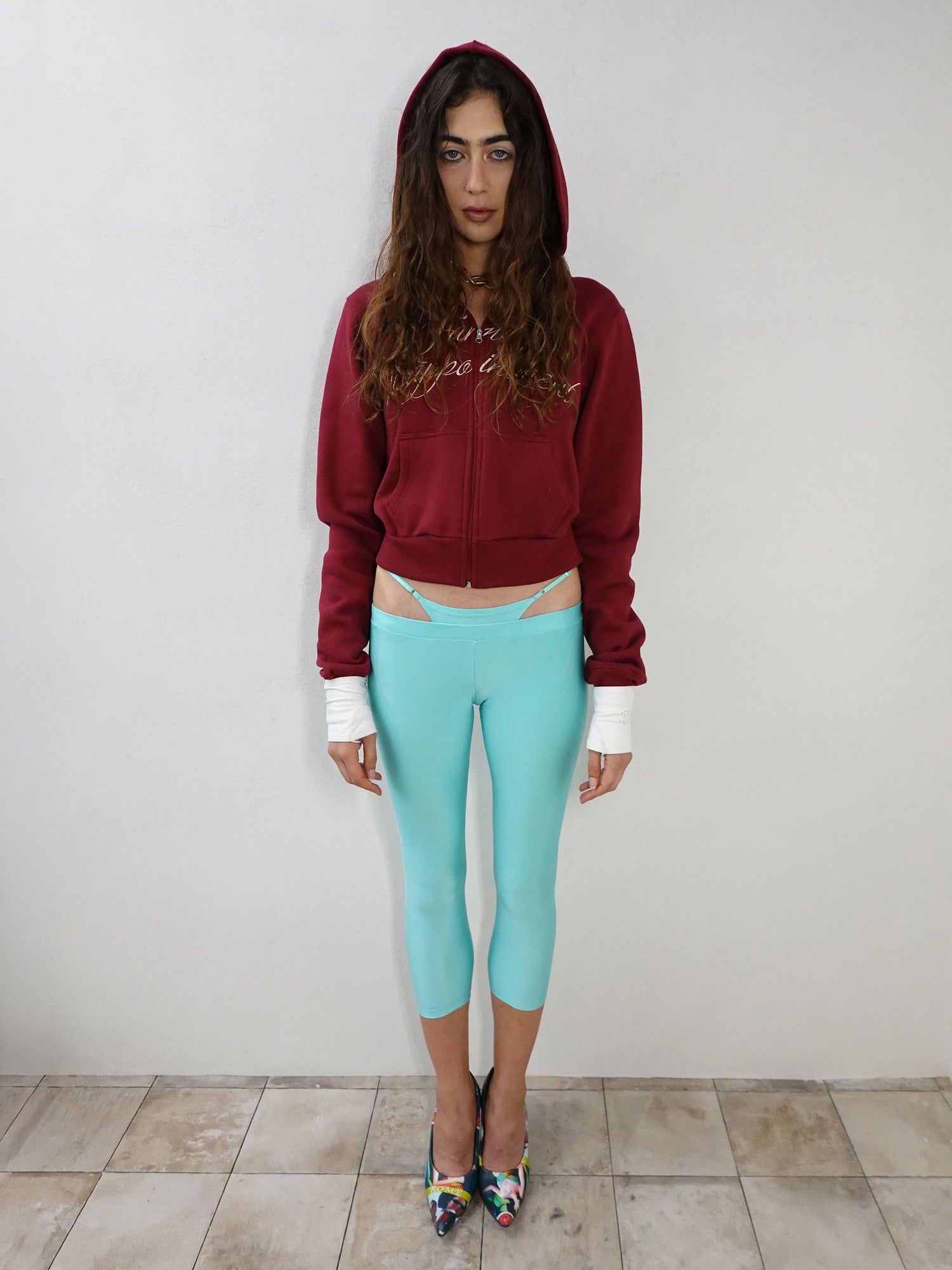 Family Disappointment Hooded Zip-Up Red