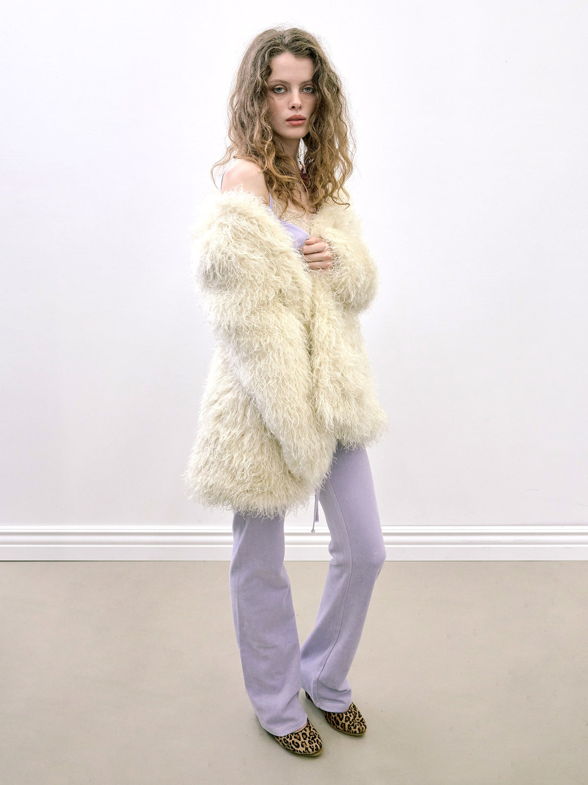 Faux Shaggy Fur Coat Raw
