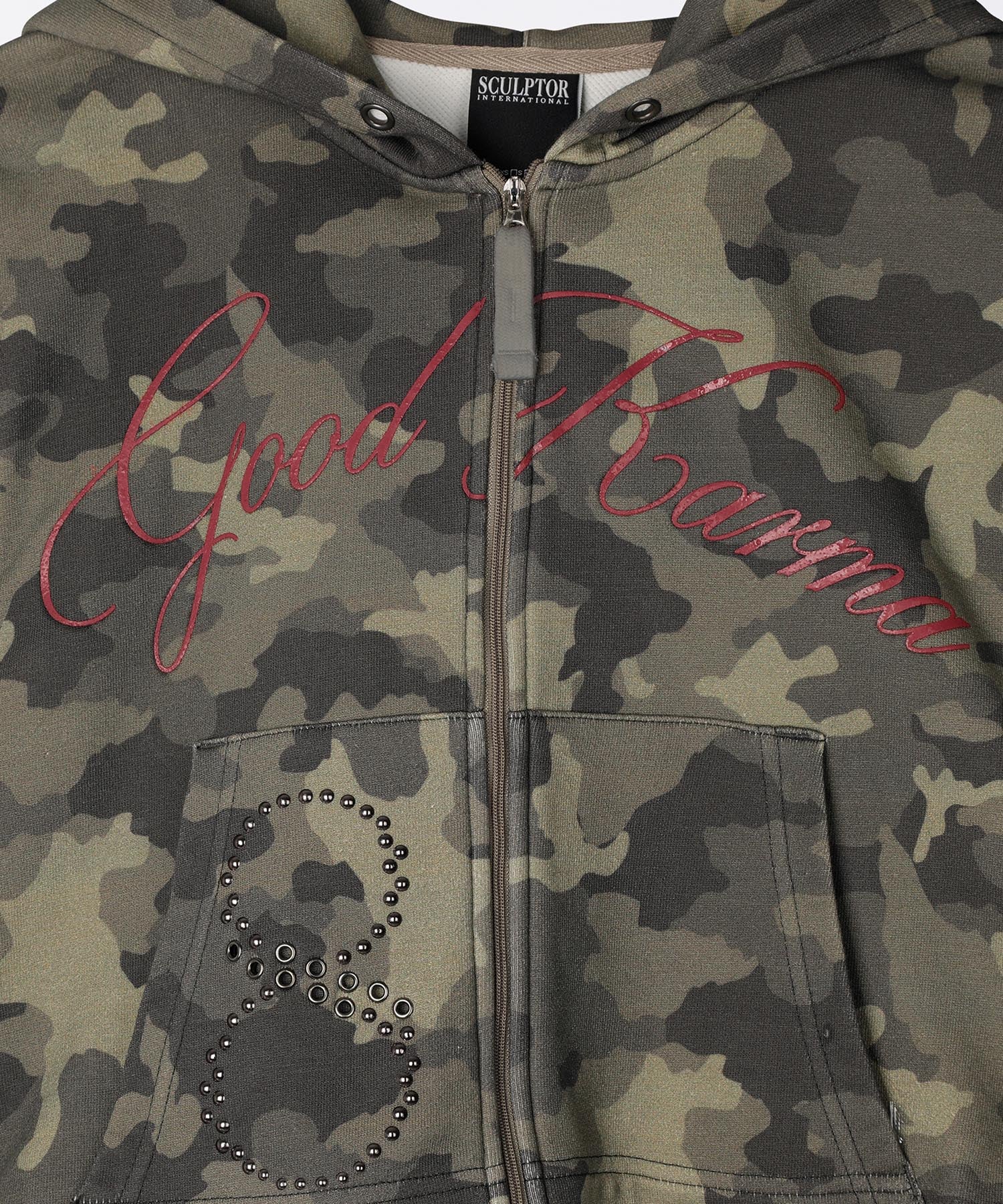 Karma Hooded Zip-Up Forest Camo