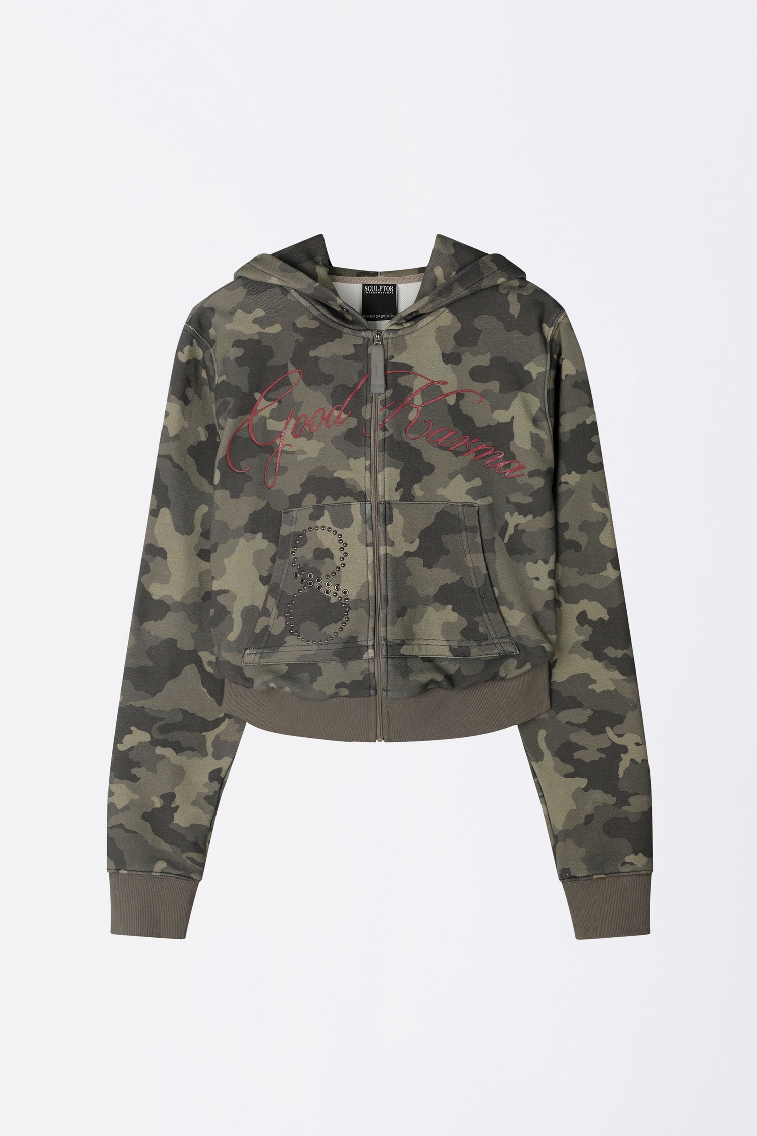 Karma Hooded Zip-Up Forest Camo