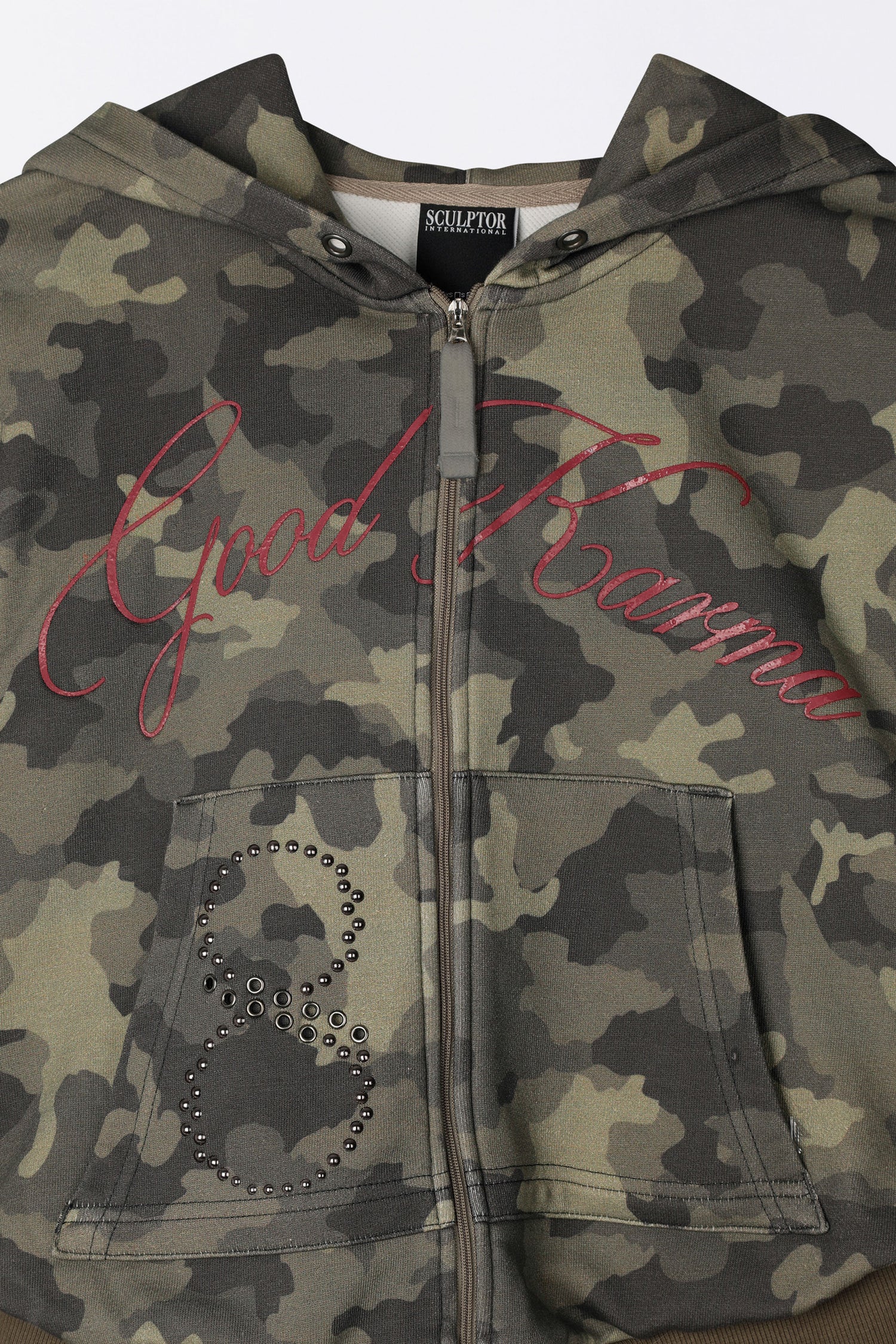 Karma Hooded Zip-Up Forest Camo