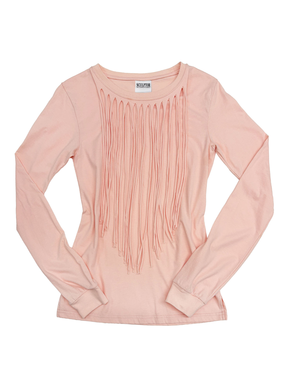 Fringe Sleeve Tee Apricot