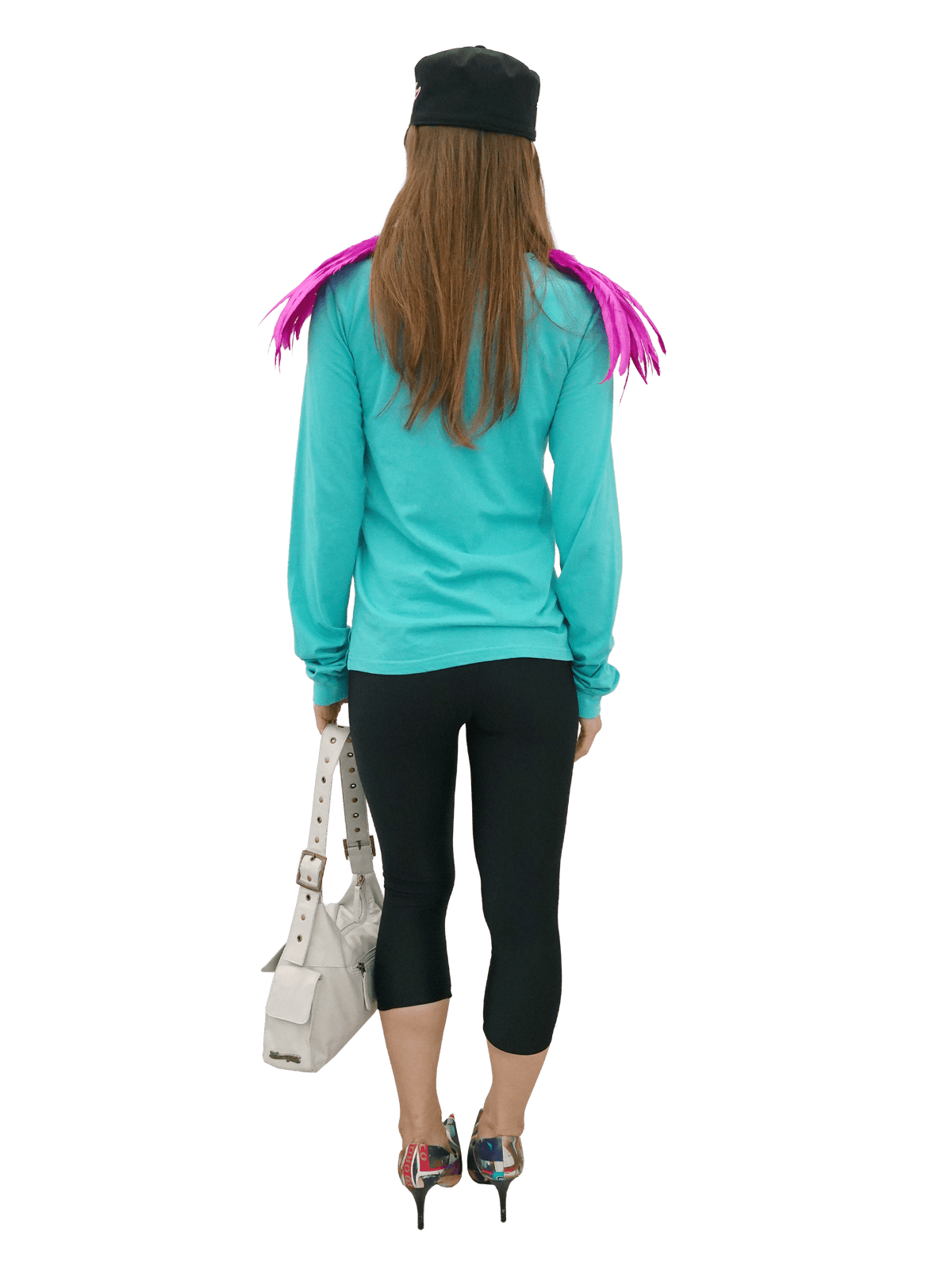 Fringe Sleeve Tee Miami Blue