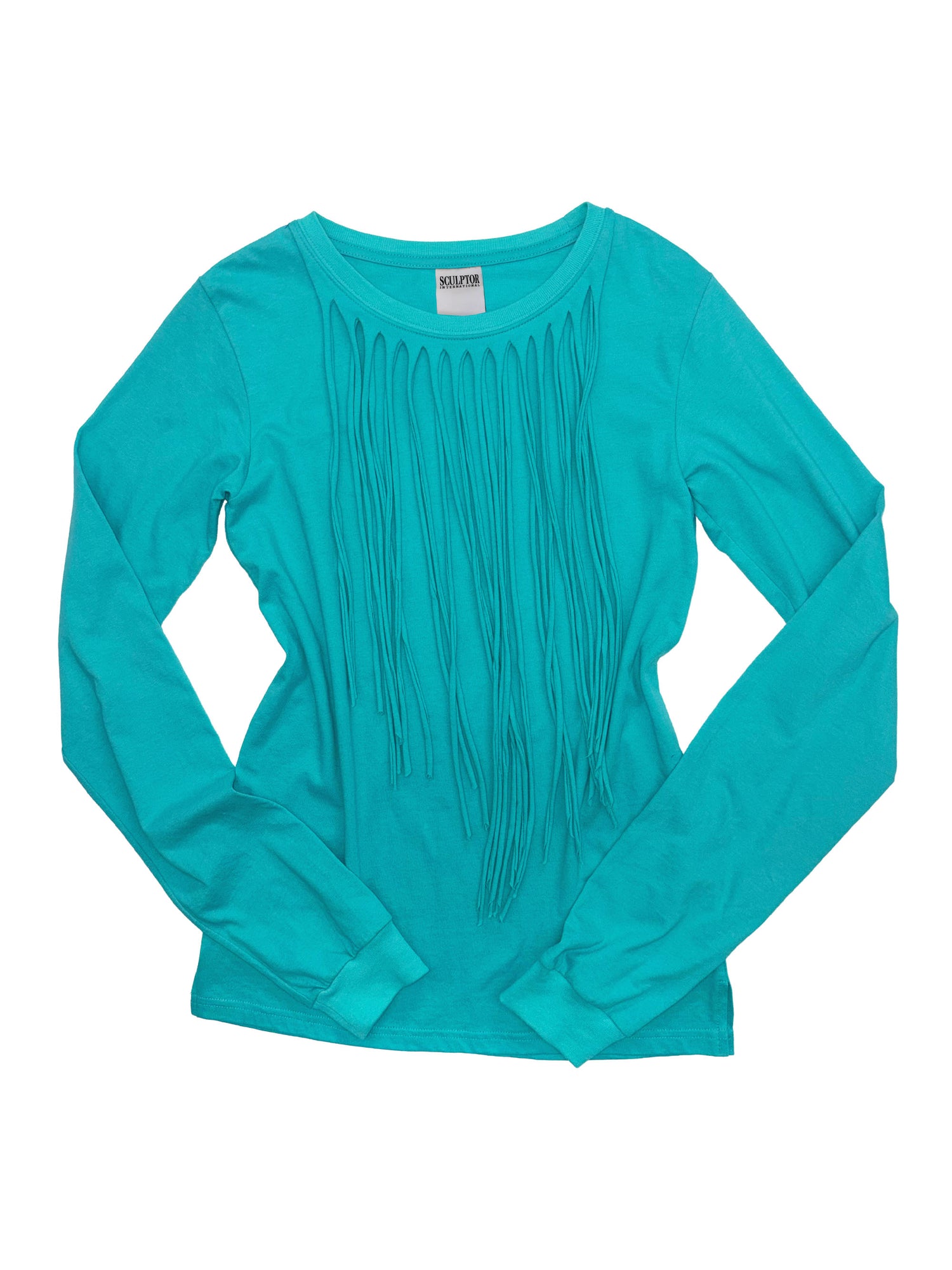 Fringe Sleeve Tee Miami Blue