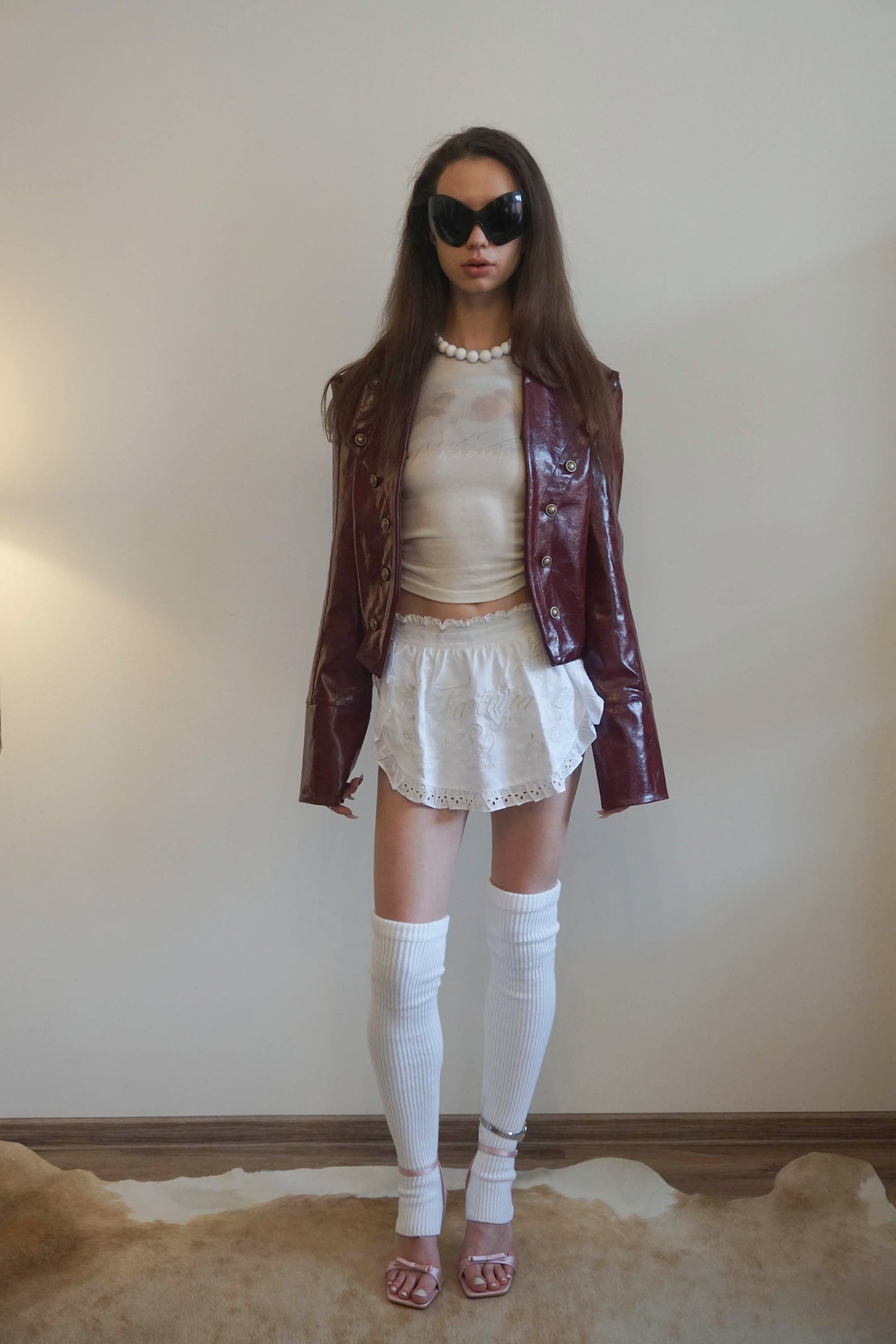 Napoleon Eco Leather Jacket Glossy Red
