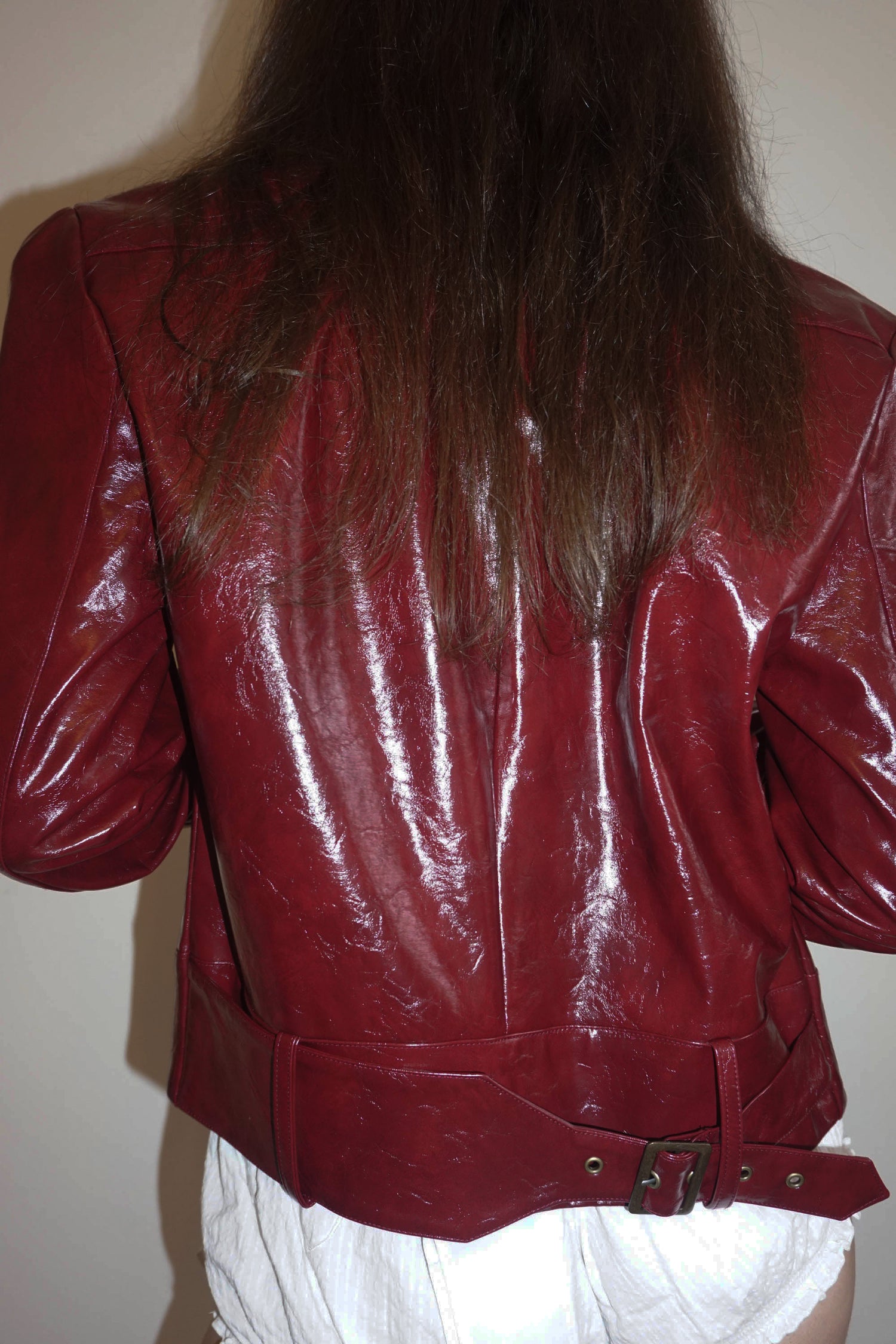 Napoleon Eco Leather Jacket Glossy Red