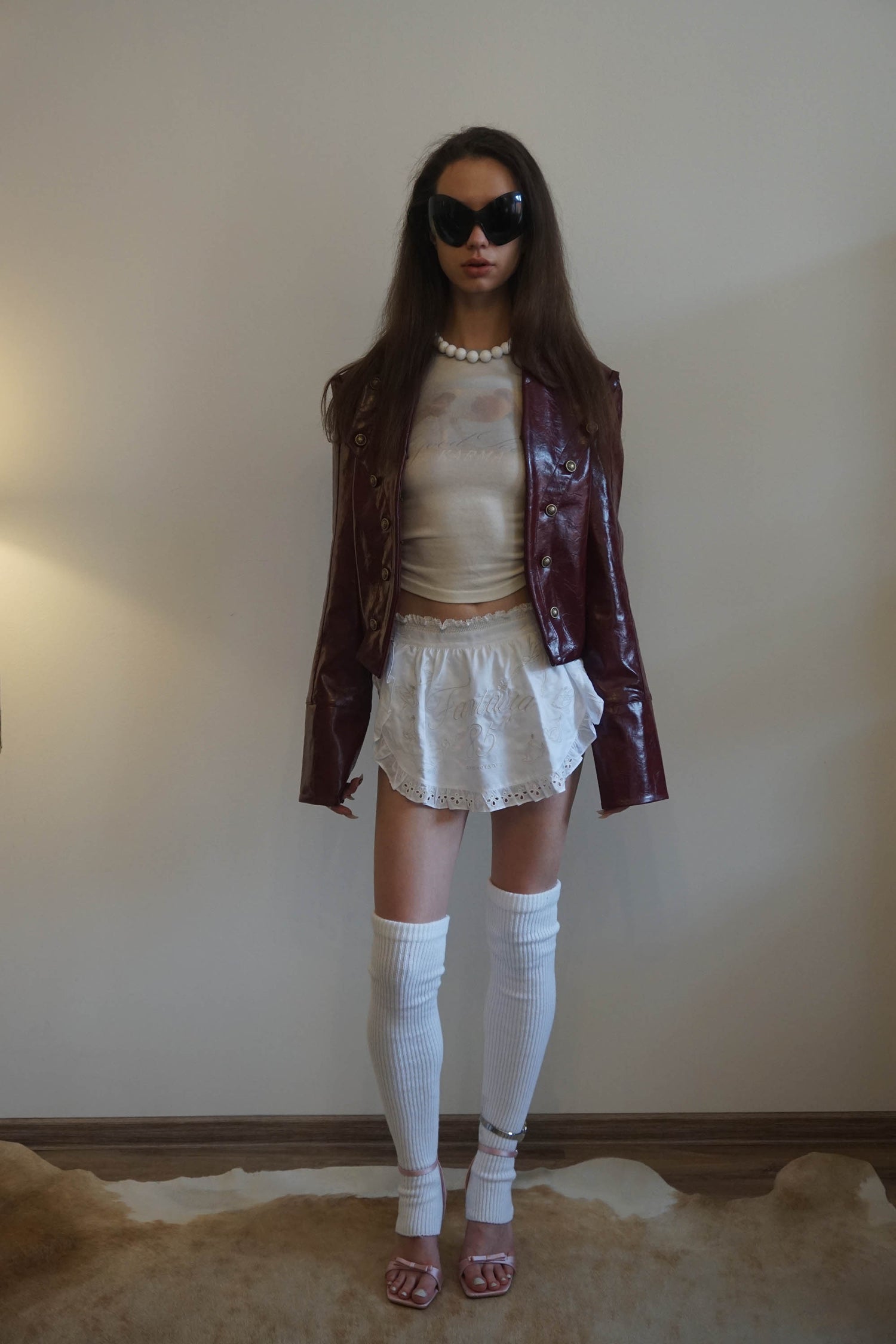 Napoleon Eco Leather Jacket Glossy Red