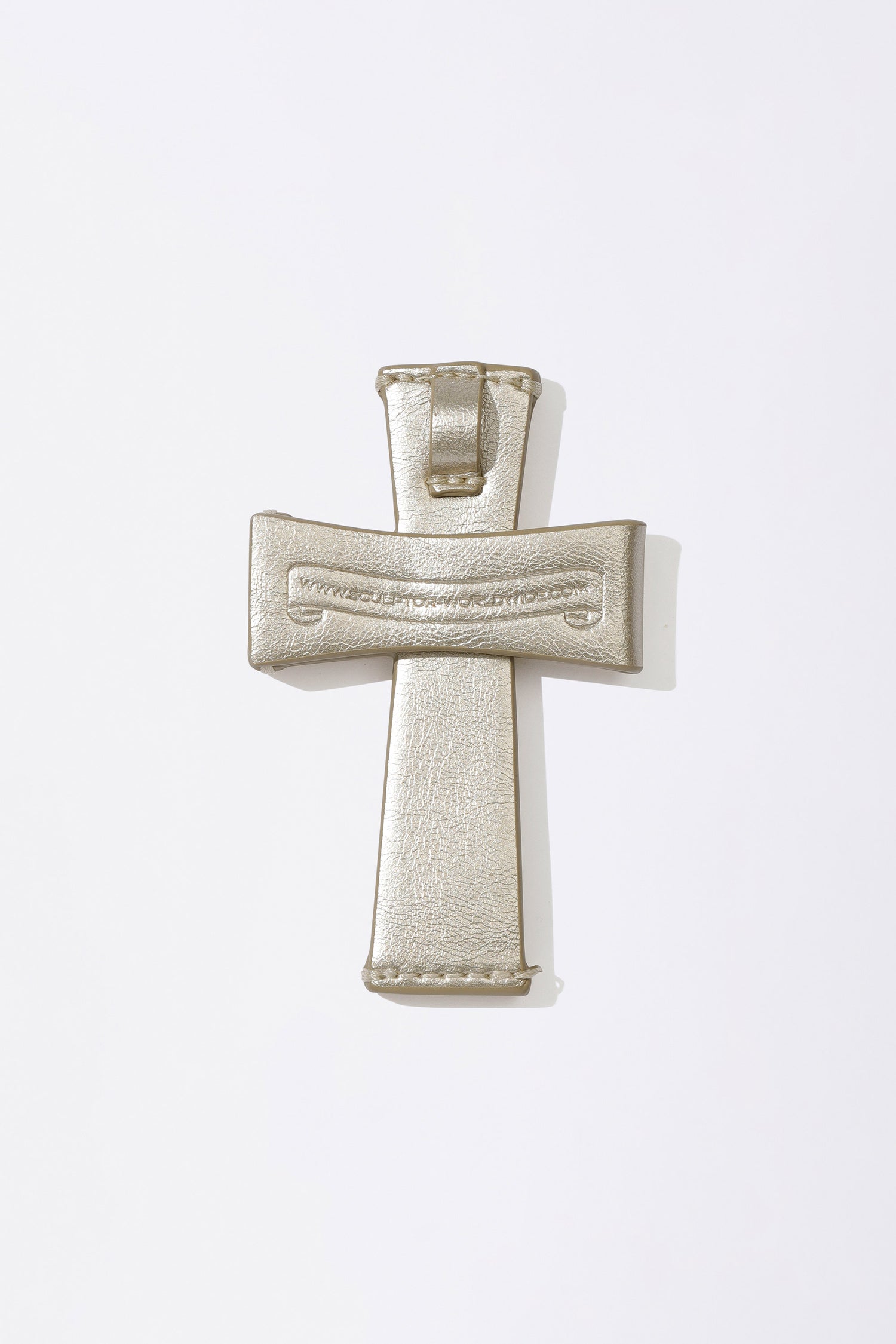 Cross Strap Layered Wallet Gold