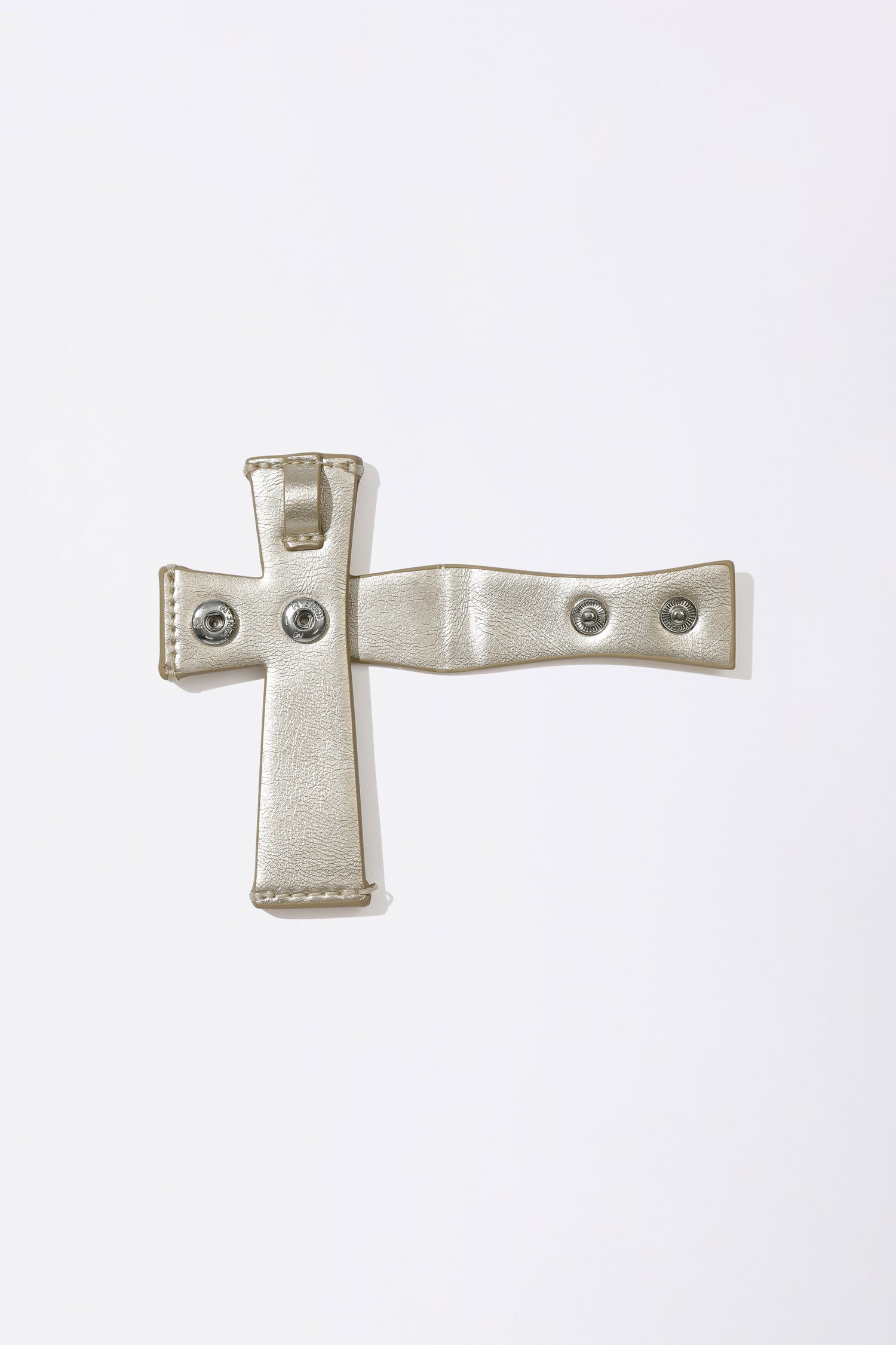 Cross Strap Layered Wallet Gold