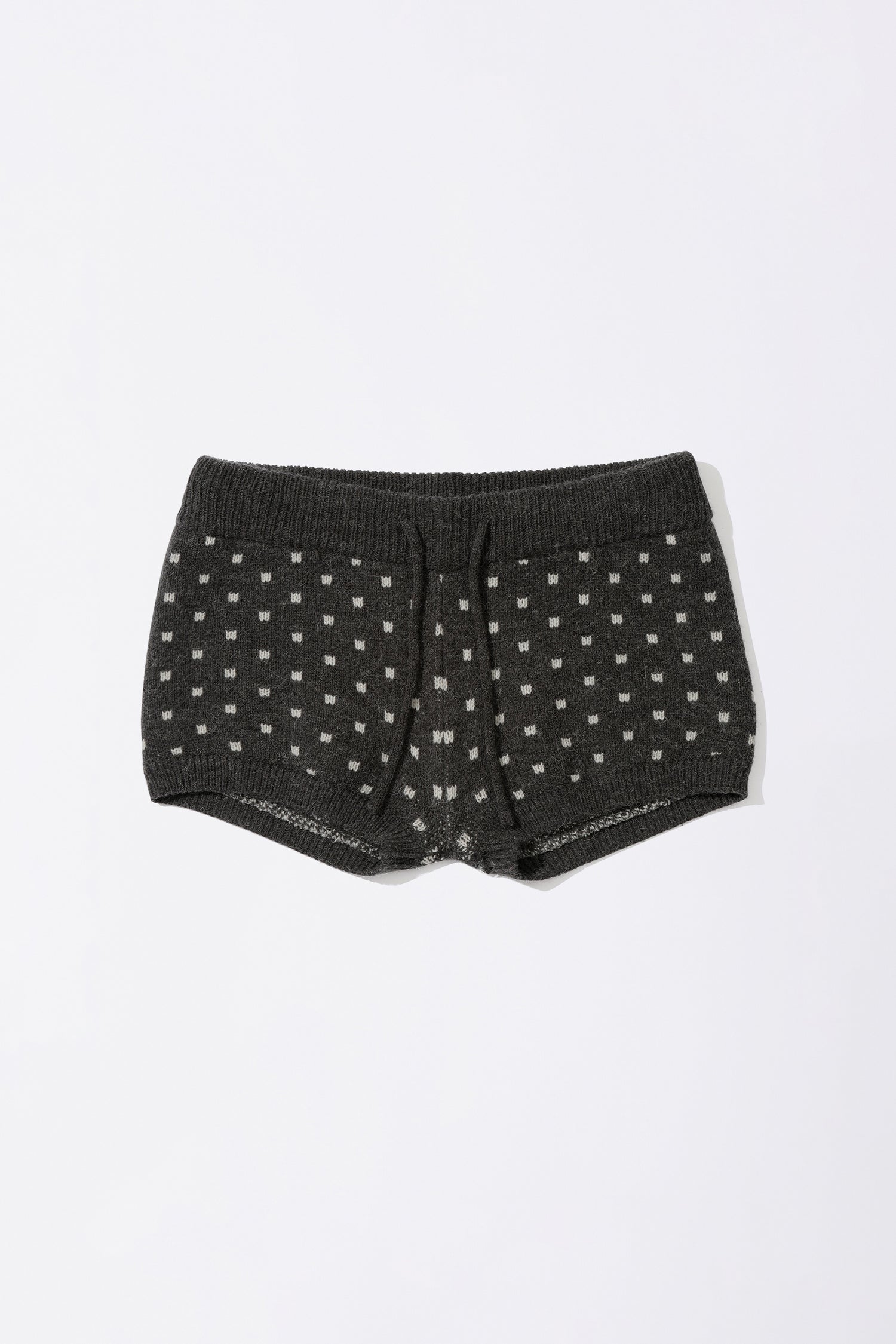 Snowflake Knit Shorts Gray