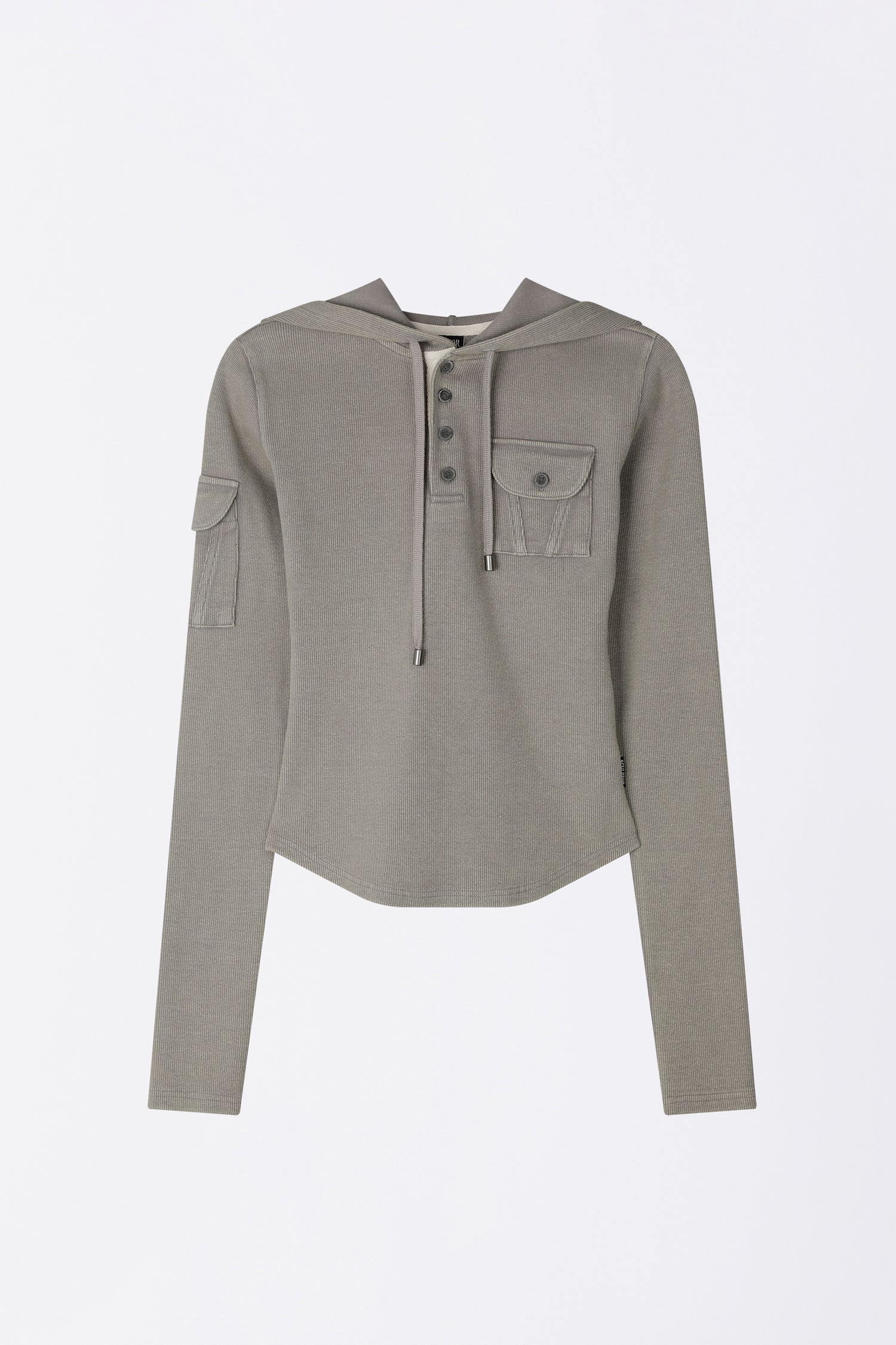 Washed Pocket Hoodie Gray