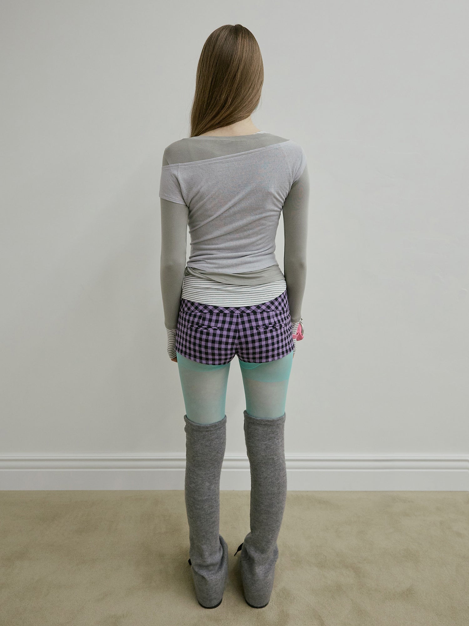 Lazy Layered Tee Gray