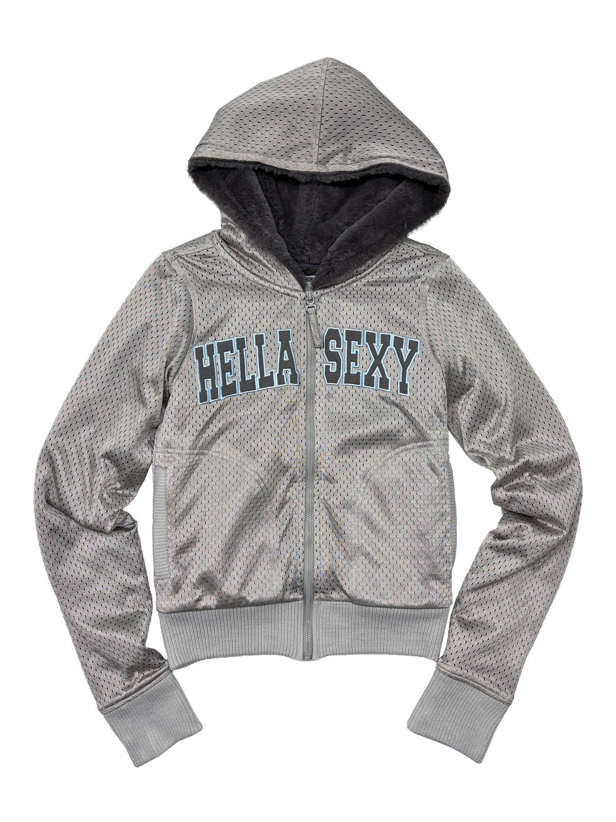 Gym Hooded Zip-Up Silver