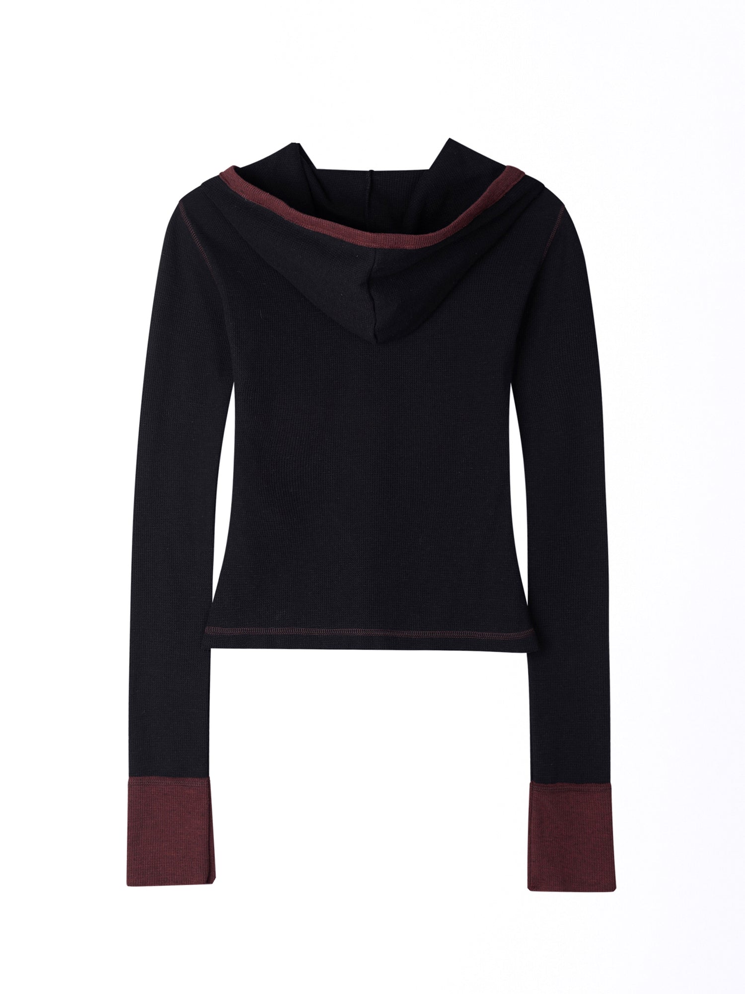 Heather Hoodie Tee Black