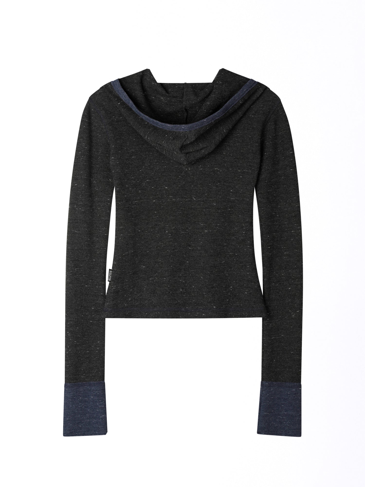 Heather Hoodie Tee Charcoal