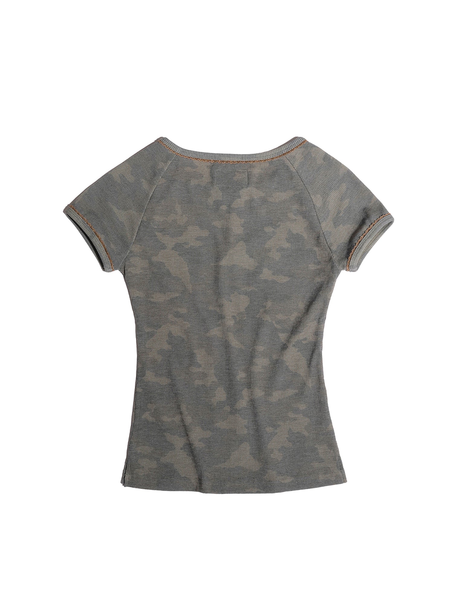 Heavenly Button Down Camo Tee Forest