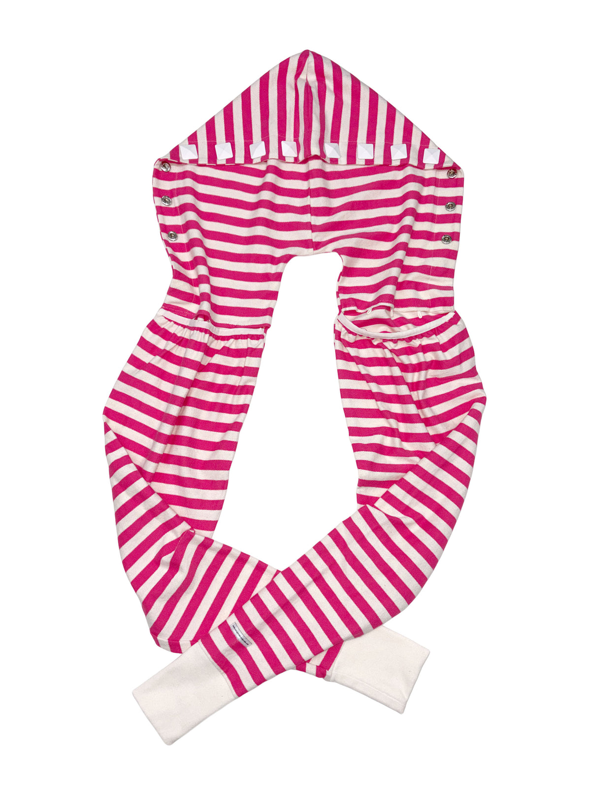 Hooded Stripe Scarf Bolero Acid Pink
