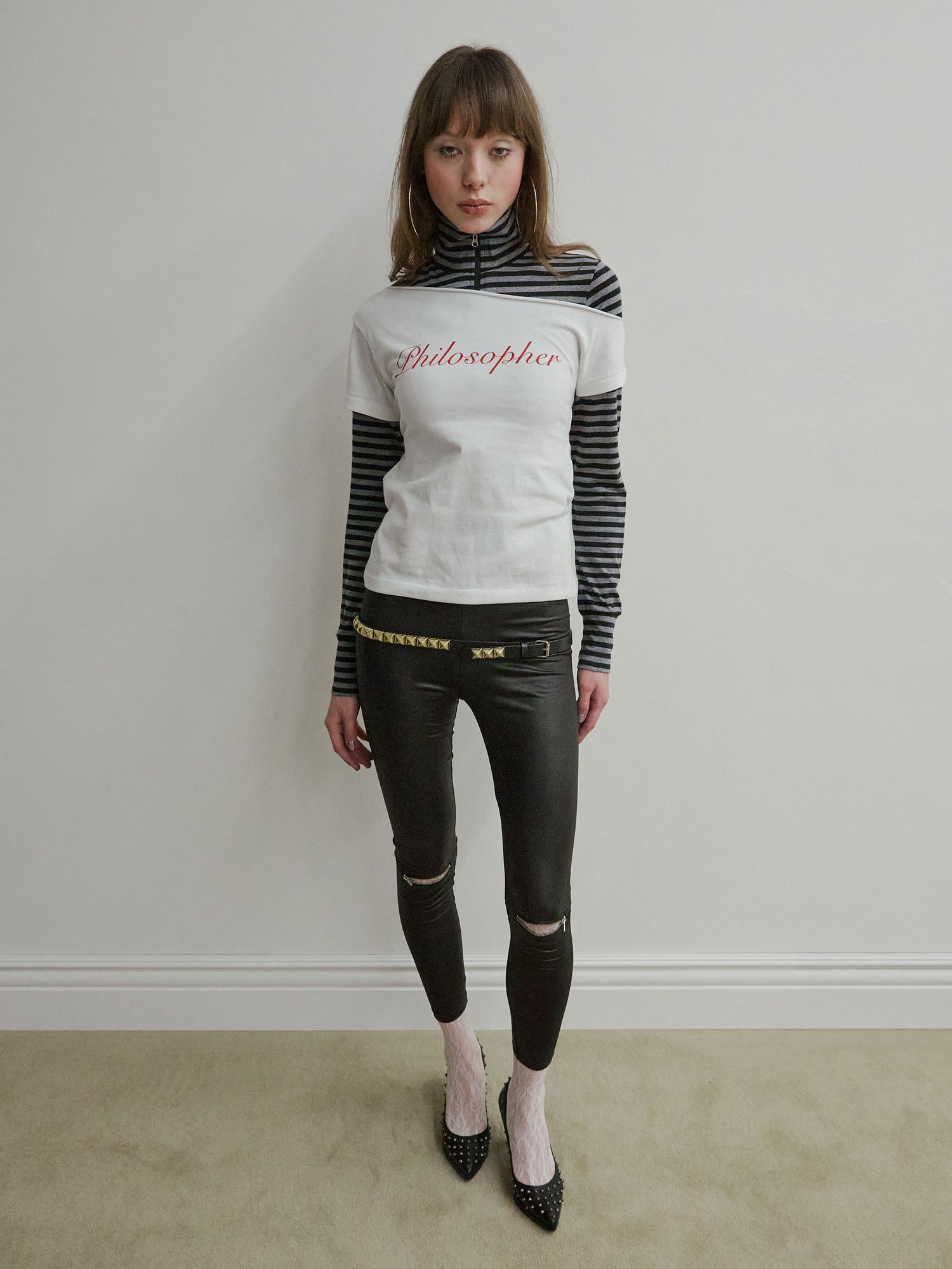 Hook Me Up Layered Tee White