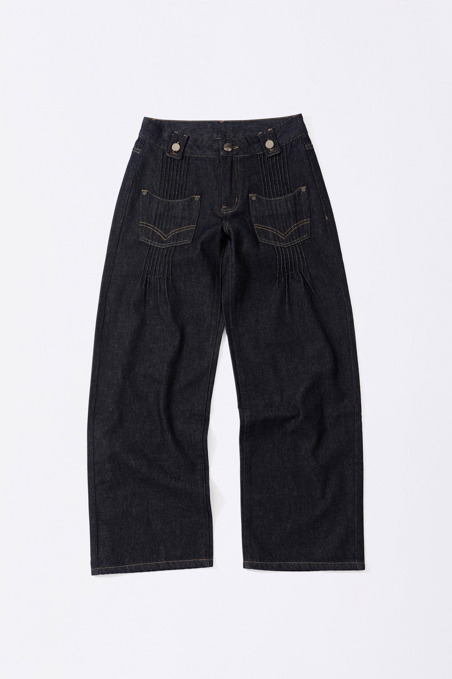Pintuck Pocket Denim Pants Indigo