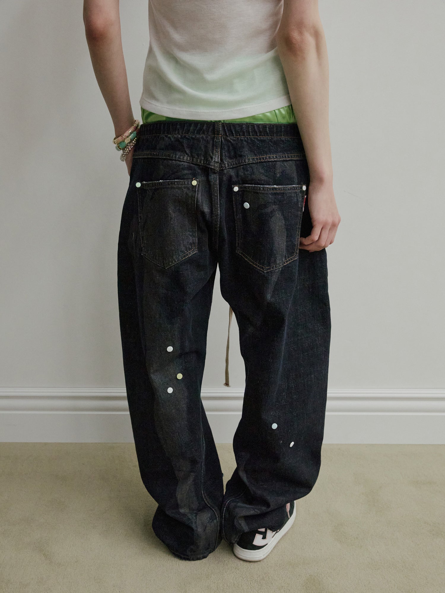 Pill Denim Pants Indigo Blue