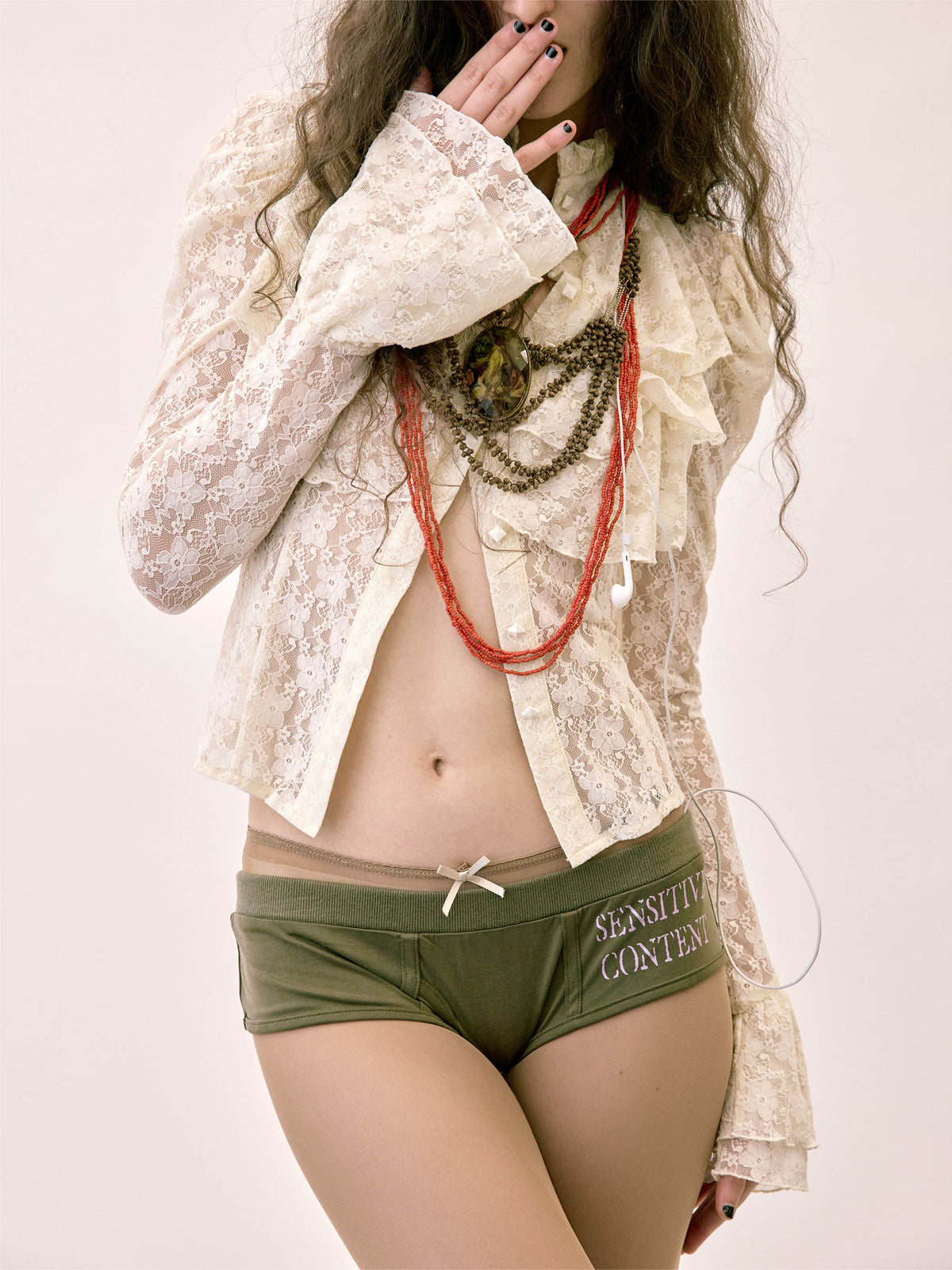 Jersey Micro Boy Shorts Khaki
