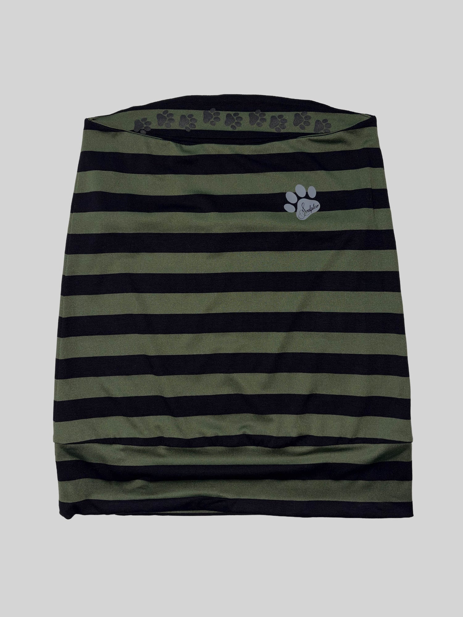 Sweet Kitty Stripe Tube Top Khaki