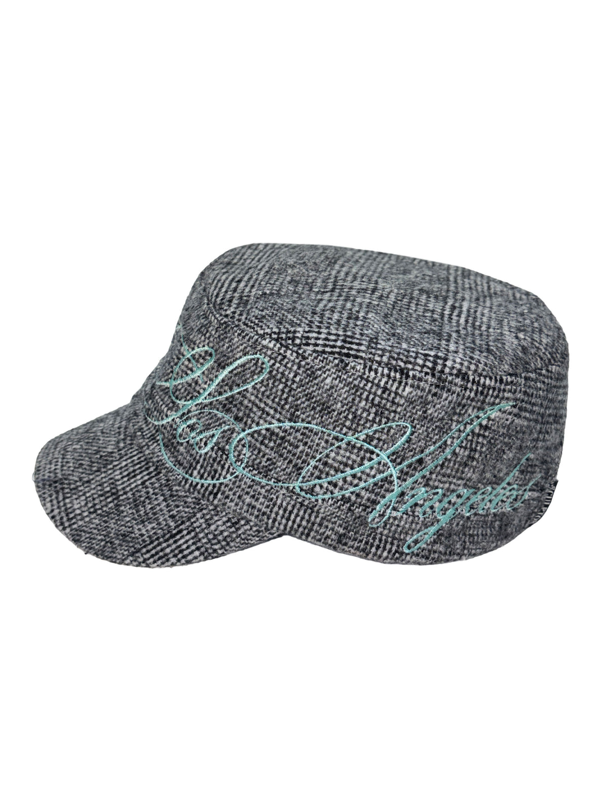 LA Girl Cap Plaid Gray