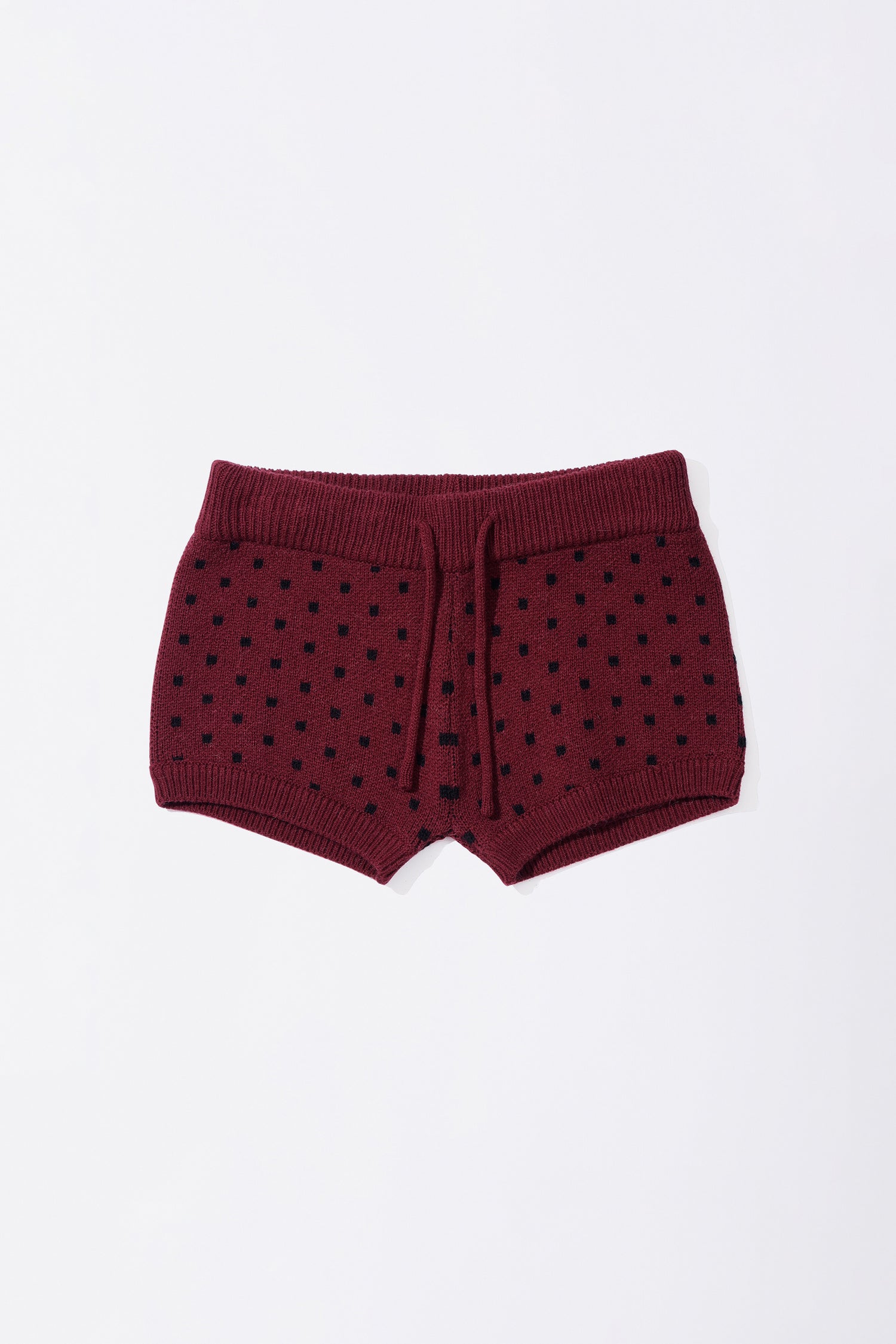 Snowflake Knit Shorts Ladybug