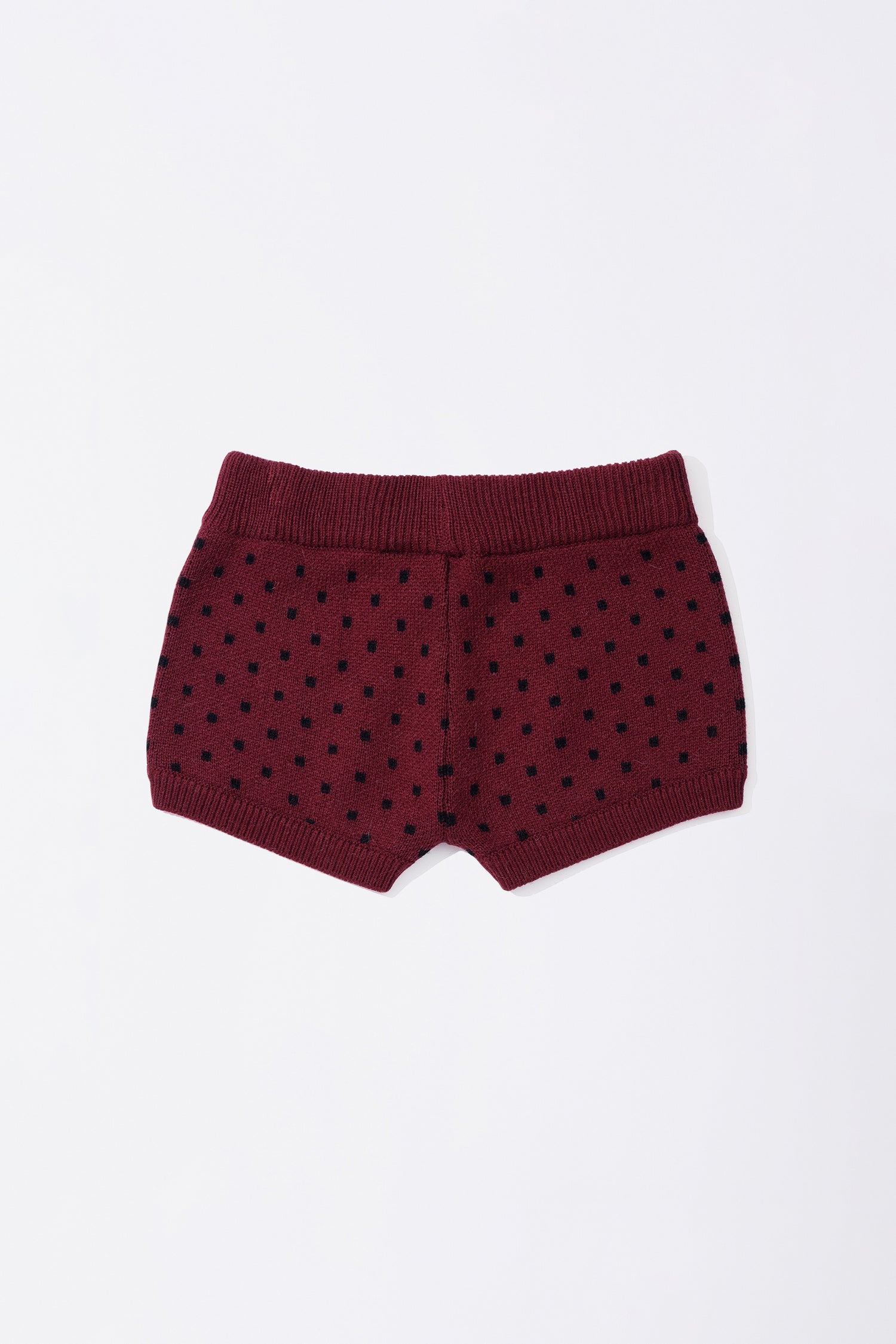 Snowflake Knit Shorts Ladybug
