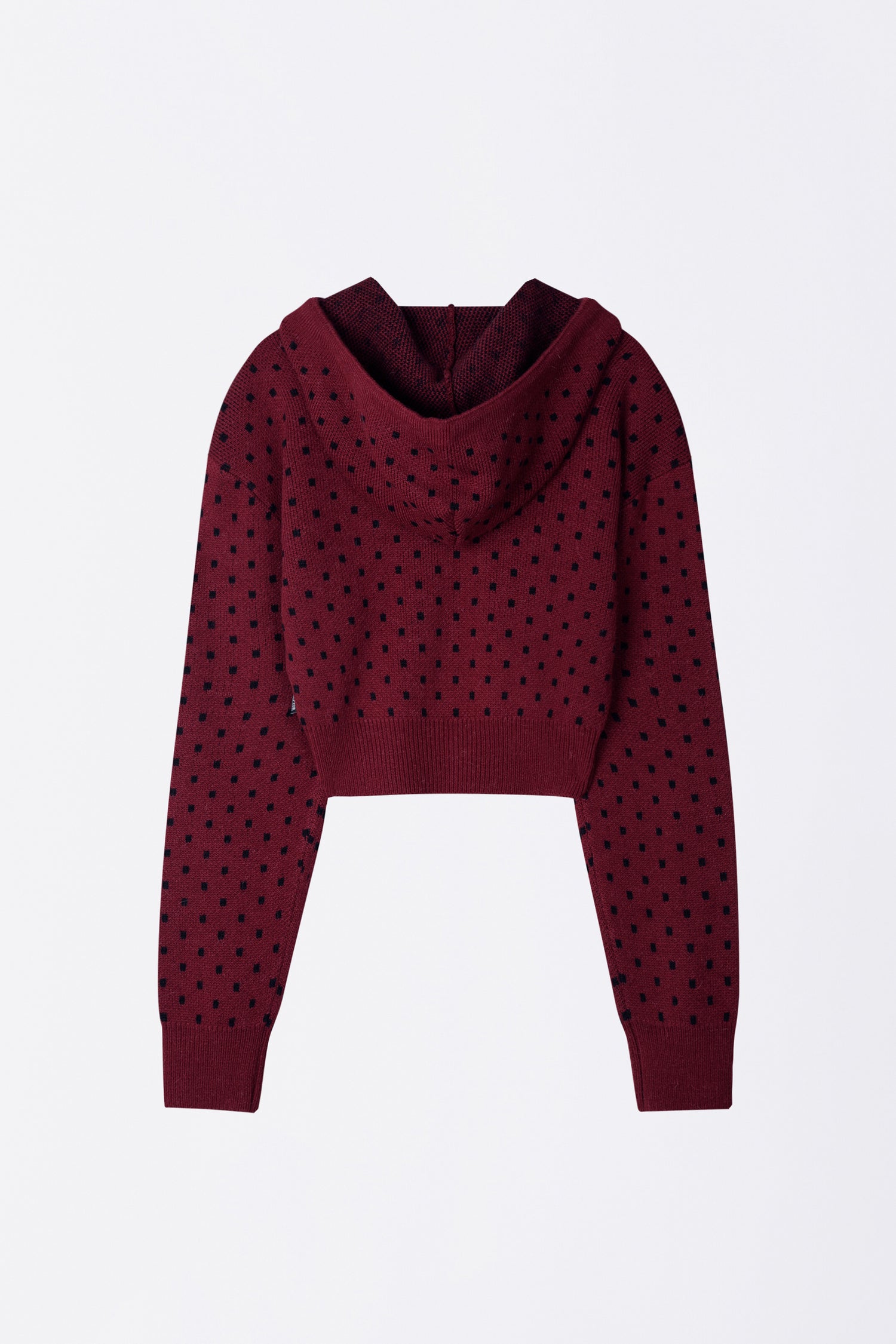 Snowflake Knit Zip-Up Ladybug
