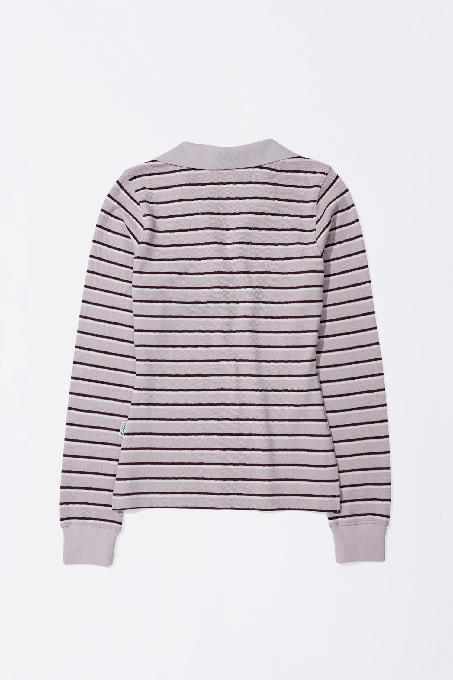 Shirring Tennis Shirt Lavender Stripe